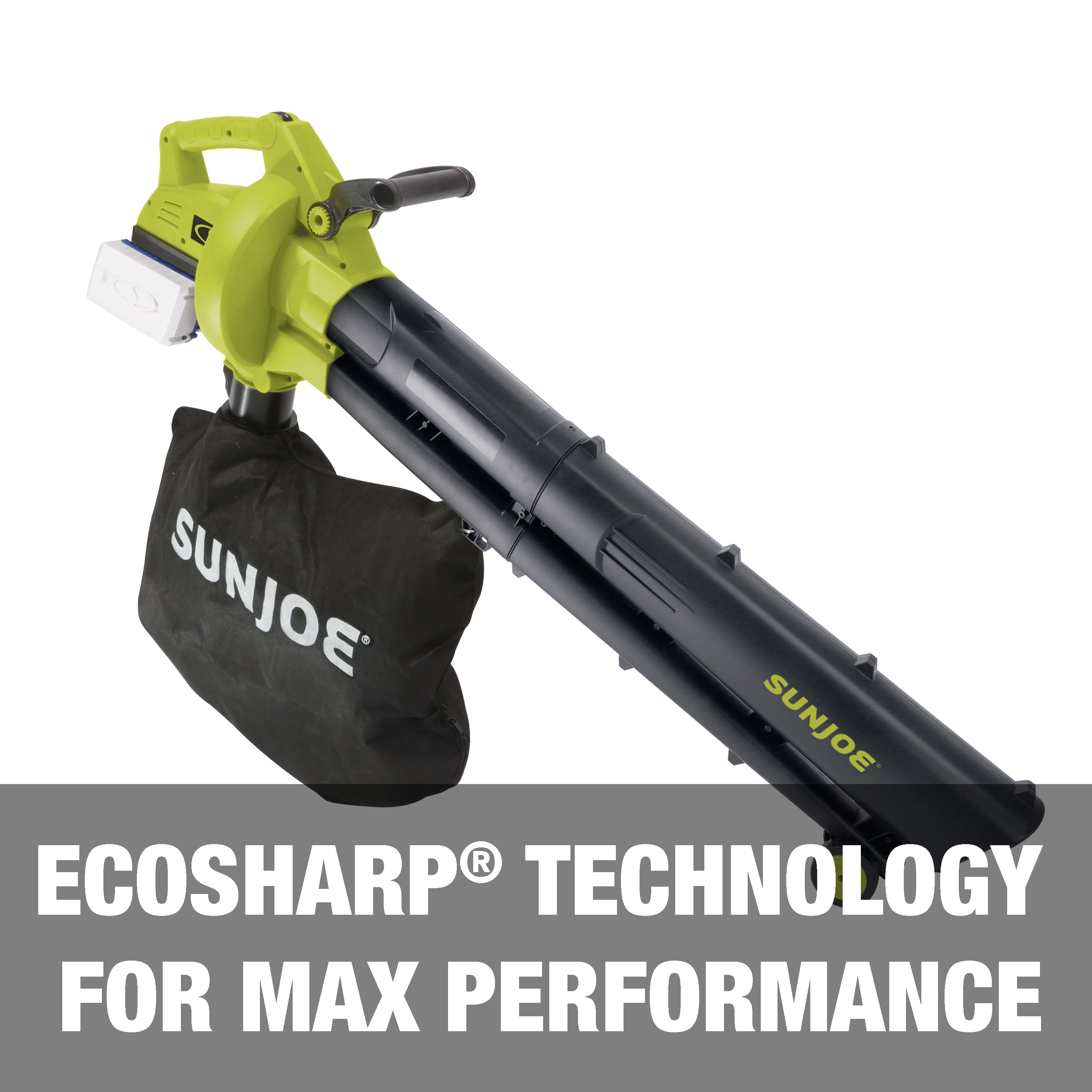 Sun Joe 24V X2 BVM143 CT 48 Volt IONMAX Cordless Leaf Blower Vacuum Mulcher | 155 MPH High Speed | 388 CFM Airflow | Tool Only | Perfect for Yard Cleaning, Leaf Removal & Lawn Maintenance