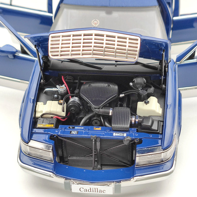 1:18 Scale 1993 Cadillac Fleetwood Sedan Blue Diecast Model Car - Limited Edition Collectible for Car Enthusiasts & Display Showcase