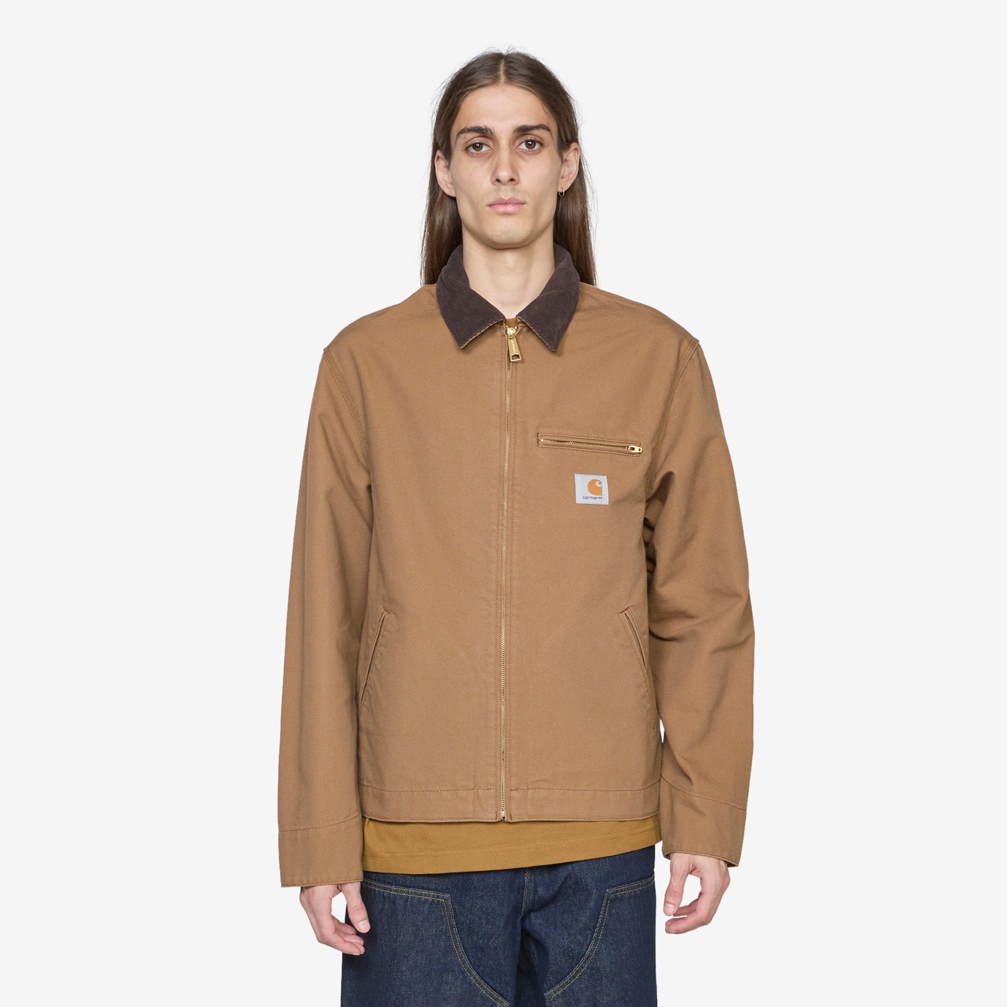 Detroit Jacket Hamilton Brown | Tobacco Color Men's Vintage Workwear | Perfect for Outdoor Adventures & Casual Street Style