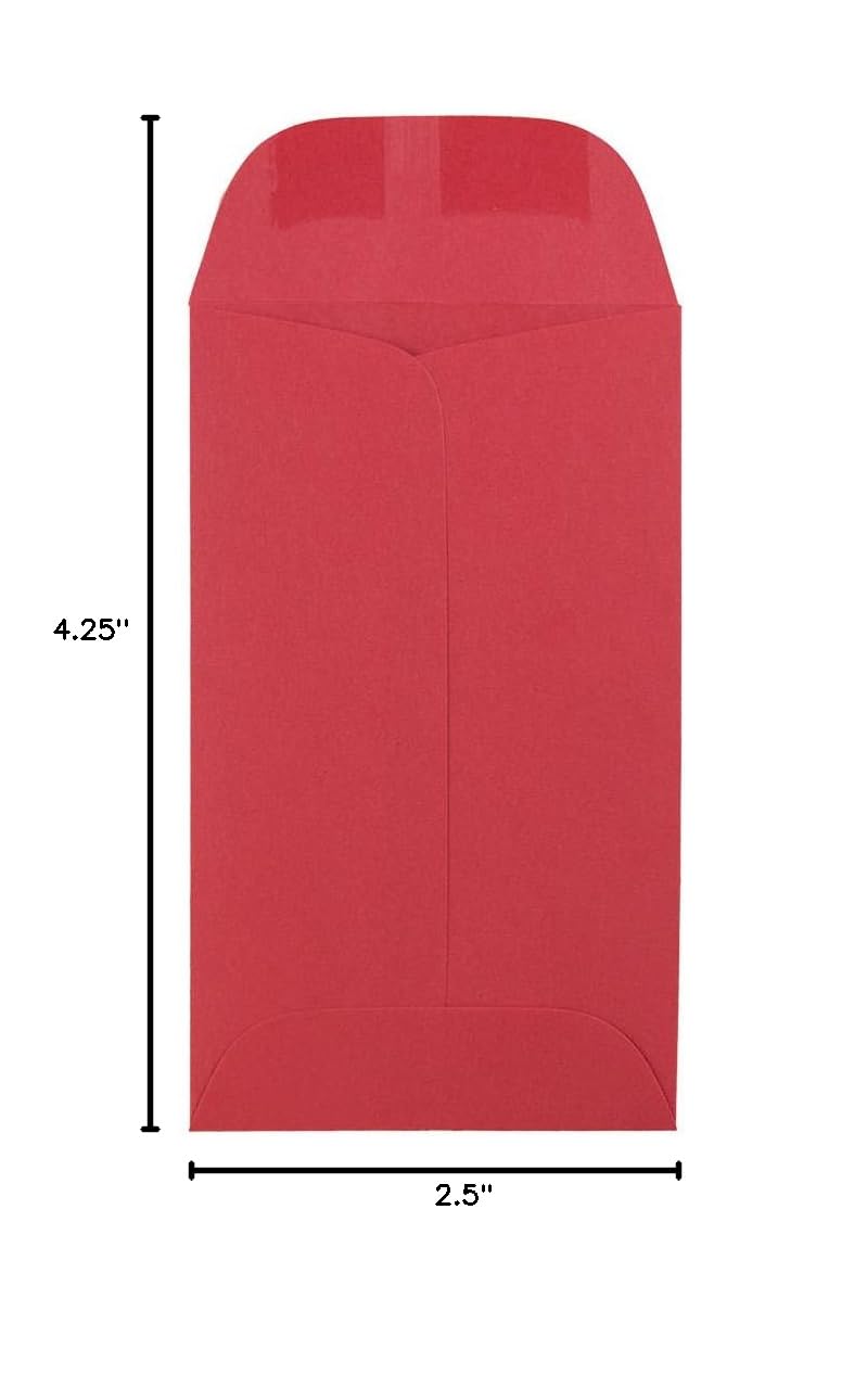 JAM PAPER #3 Coin Business Colored Envelopes - 2.5
