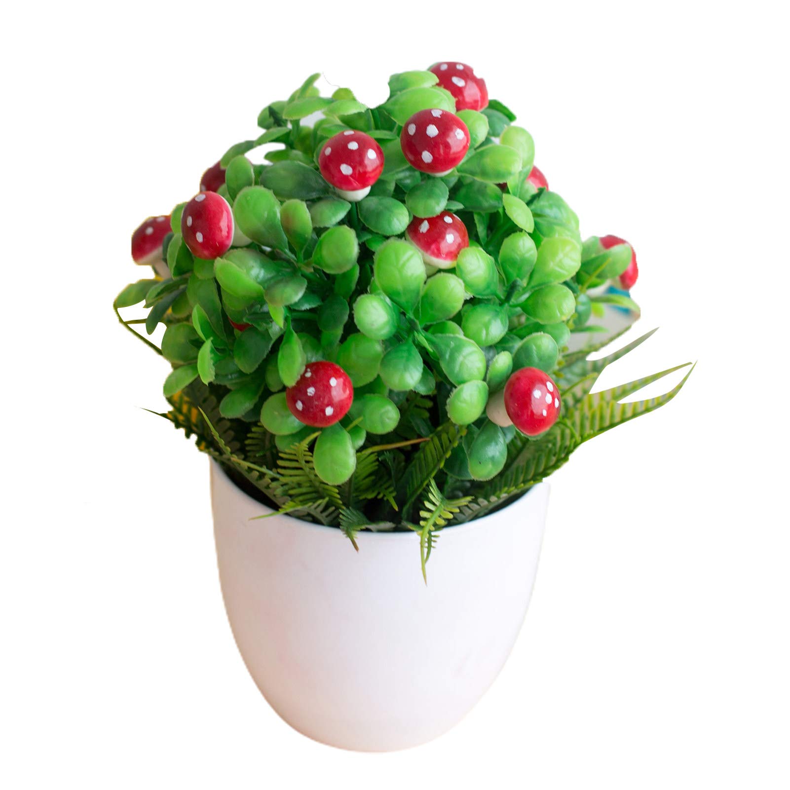 RENJMU Artificial Flowers - Realistic Plastic Fake Plants for Home Decor, Potted Bonsai Simulation Plants | Perfect for Living Room, Office & Wedding Centerpieces
