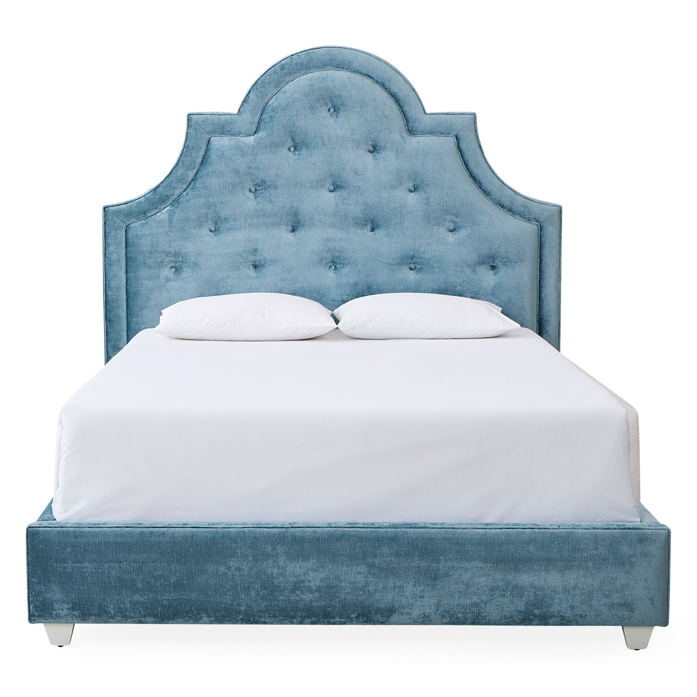 Woodhouse Queen Bed Frame - Solid Wood Platform Bed with Headboard - Perfect for Master Bedroom & Guest Room Decor