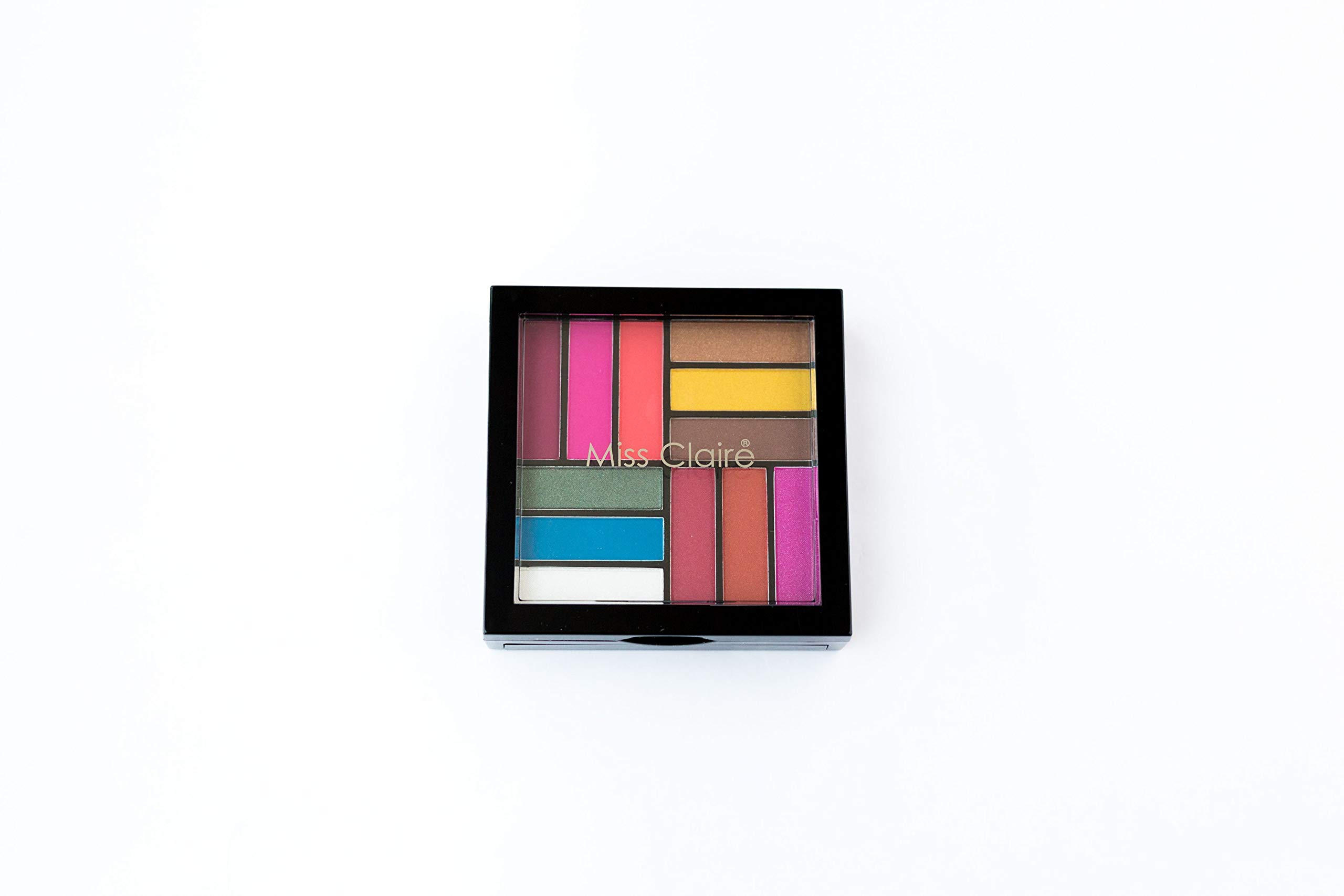 Miss Claire Makeup Palette 9944-2 - 12 Color Eyeshadow & Blush Set (22.7g) for Day & Night Looks | Cruelty-Free & Vegan Beauty Essentials for Professional Makeup Artists & Beginners