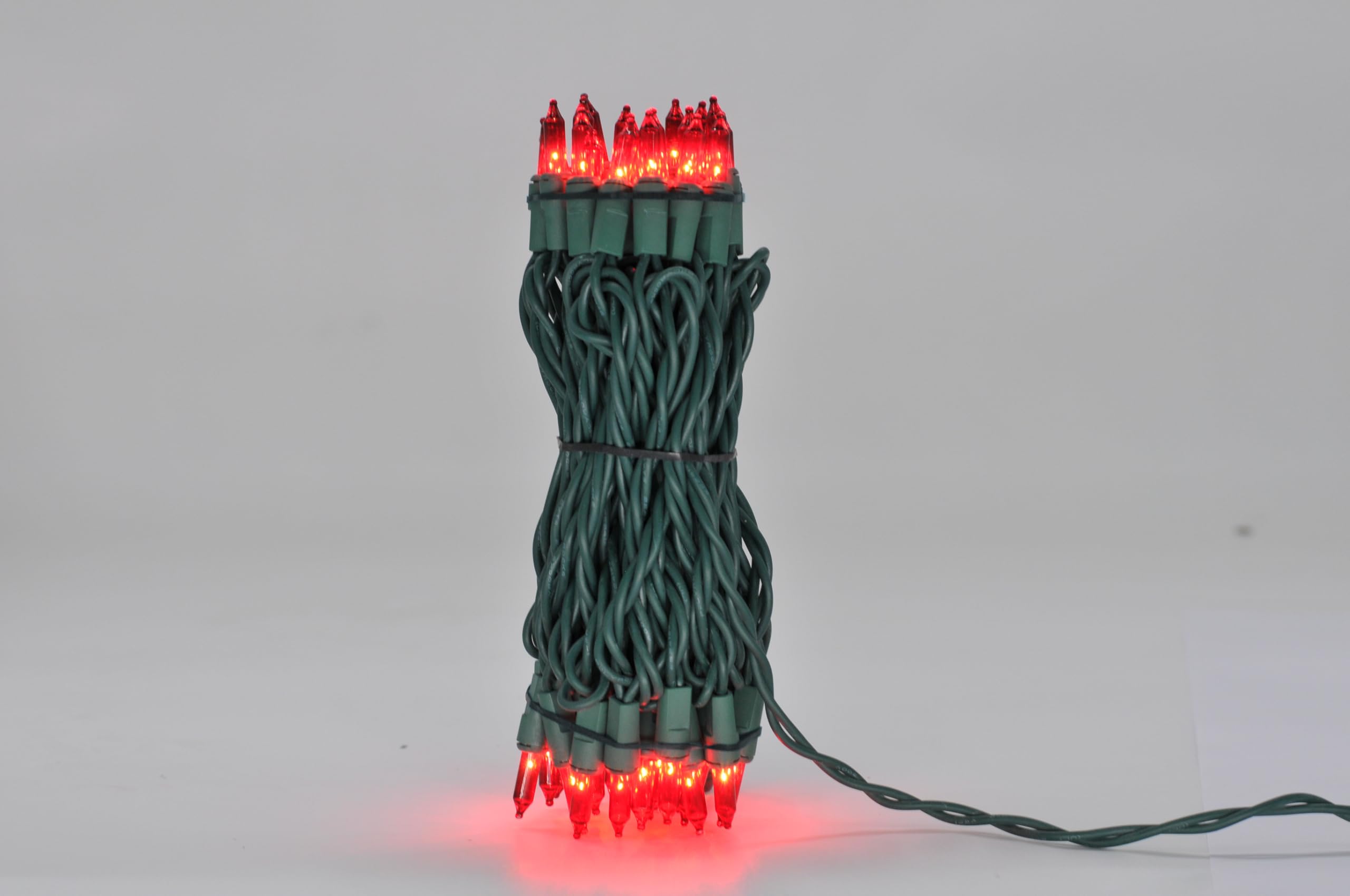 Brite Star 100-Count Mini Red Christmas String Lights - 22ft Green Wire Indoor/Outdoor Holiday Decor for Christmas Trees, Parties, and Home Decoration