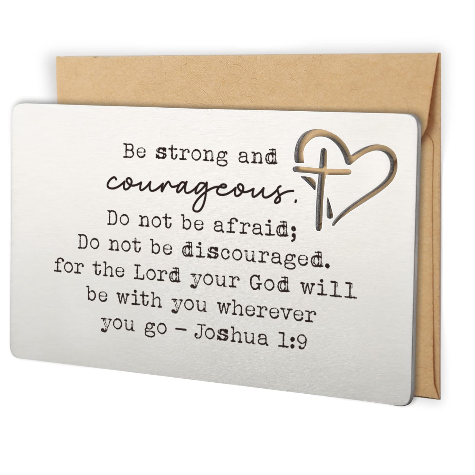 YODOCAMP Christian Engraved Wallet Insert Card - Inspirational Religious Gift for Men & Women - Encouragement Card for Christmas, Birthday, Graduation - Perfect for Daily Carry, Church Events & Special Occasions