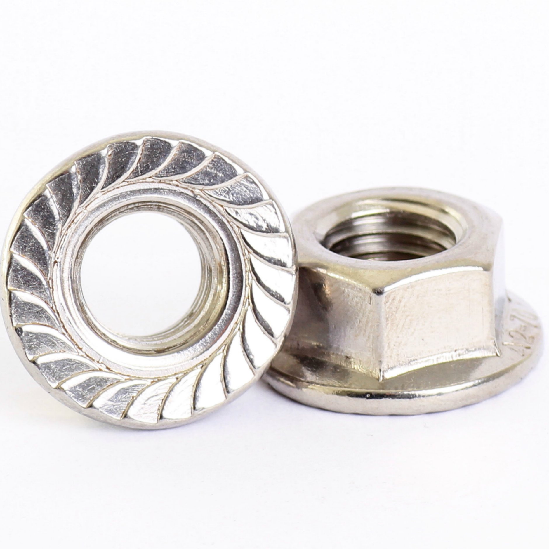 A2 Stainless Steel Hex Serrated Flange Nuts M6 X 1.0mm Pitch (50 Pack) - Corrosion Resistant Fasteners for Automotive, Machinery & DIY Projects