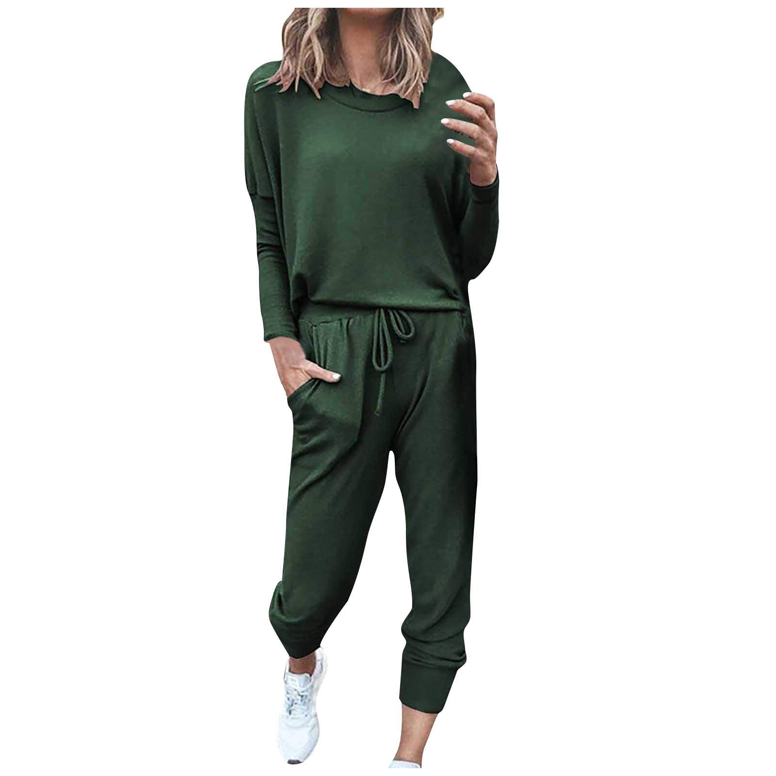 Women's 2-Piece Lounge Set - Soft Sweatshirt & Jogger Pajama Set | Trendy Fall Fashion 2024 | Matching Tracksuit for Travel, Home Relaxation & Casual Outfits