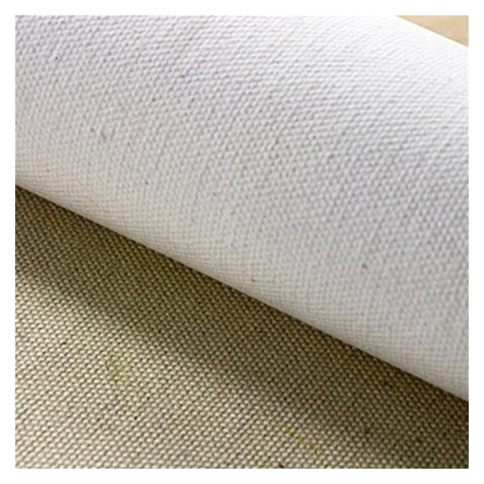 Premium Primed Linen Blend Canvas Roll - 1m x 48cm Blank Painting Canvas for Oil & Acrylic Art | Professional Artist Quality | Perfect for Studio Work, Classroom Projects & DIY Home Decor