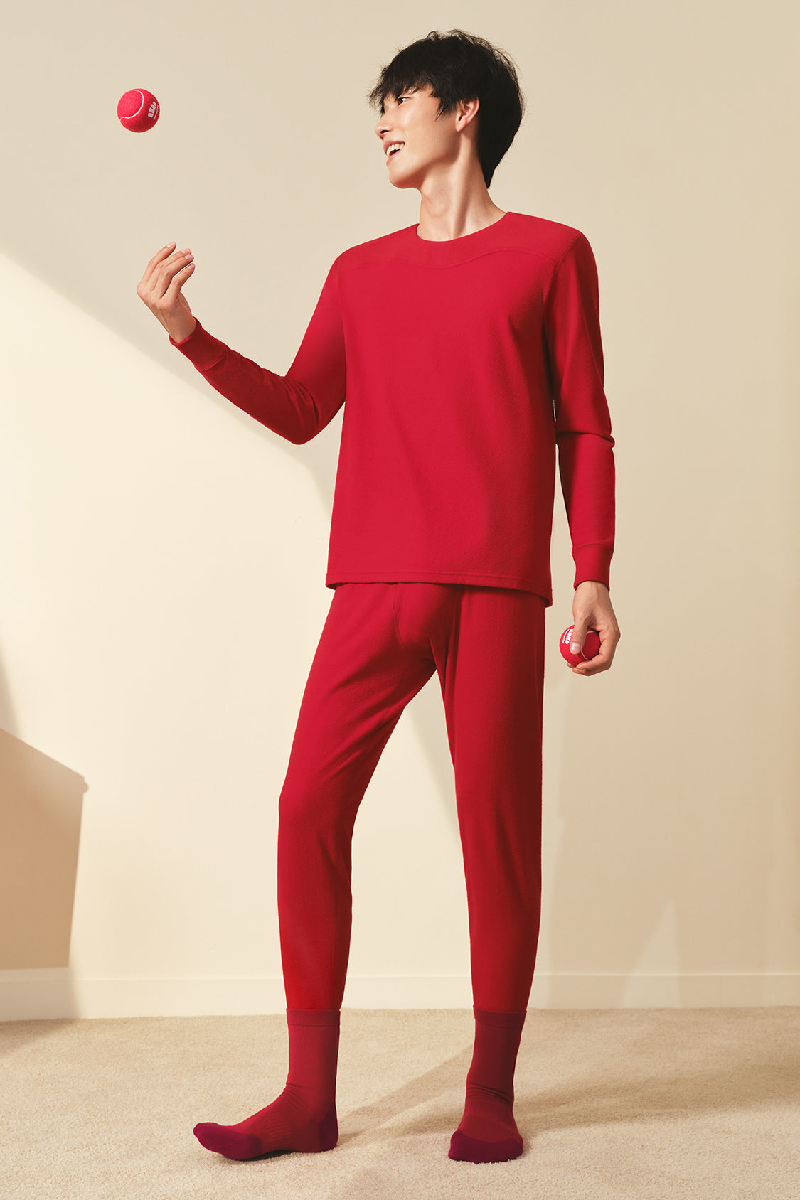 FortuneTouch Men's Thermal Underwear Set - Soft Fleece Lined Long Johns for Winter Warmth - Perfect for Cold Weather, Outdoor Activities & Layering