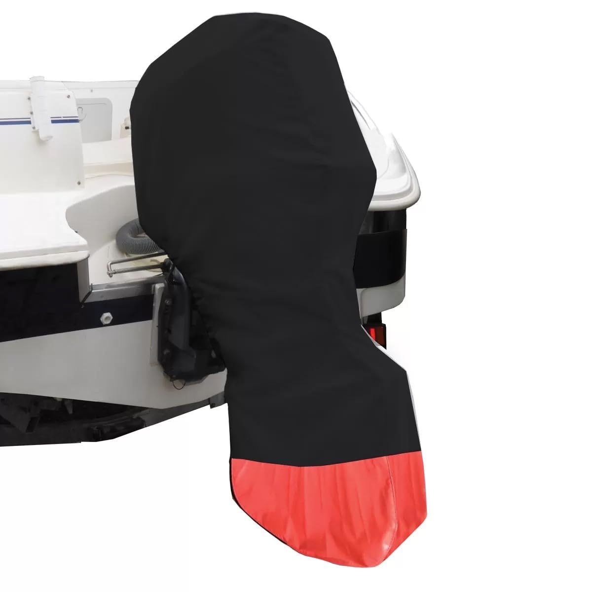 Oceansouth Full Outboard Motor Engine Cover - Waterproof & UV Resistant (Black, Fits 135hp to 250hp) - Perfect for Boat Storage & Marine Protection