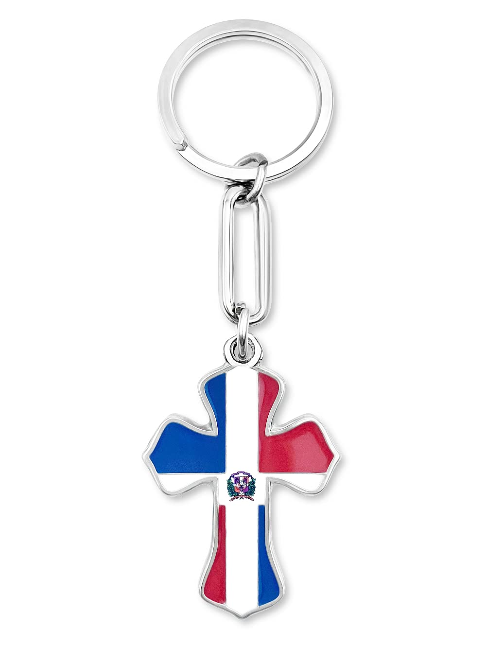 Dominican Republic Cross Keychain - Religious & Cultural Gift for Travelers, Souvenir Collectors - Perfect for Backpacks, Luggage & Everyday Use
