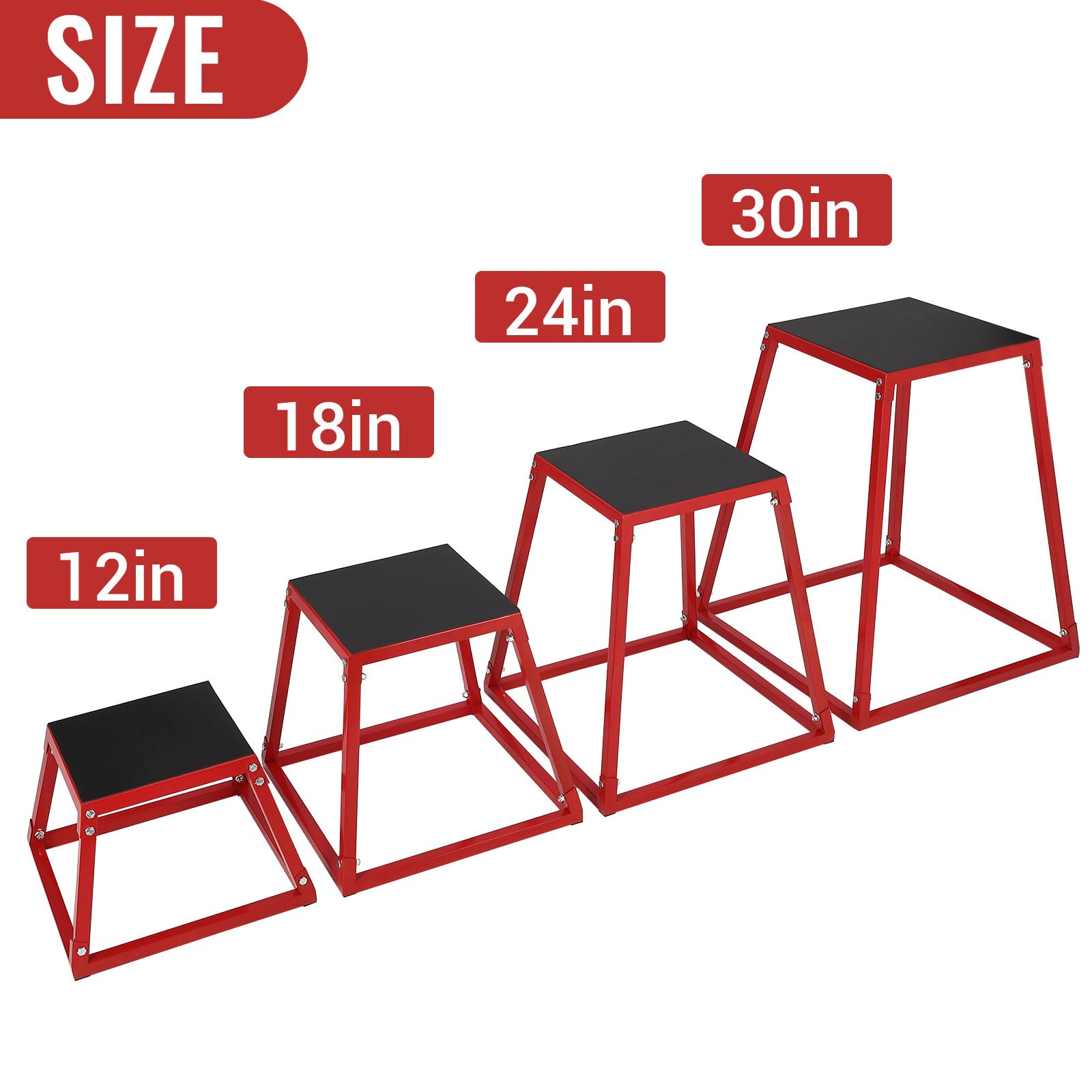 Heavy-Duty Steel Plyometric Jump Box - 12