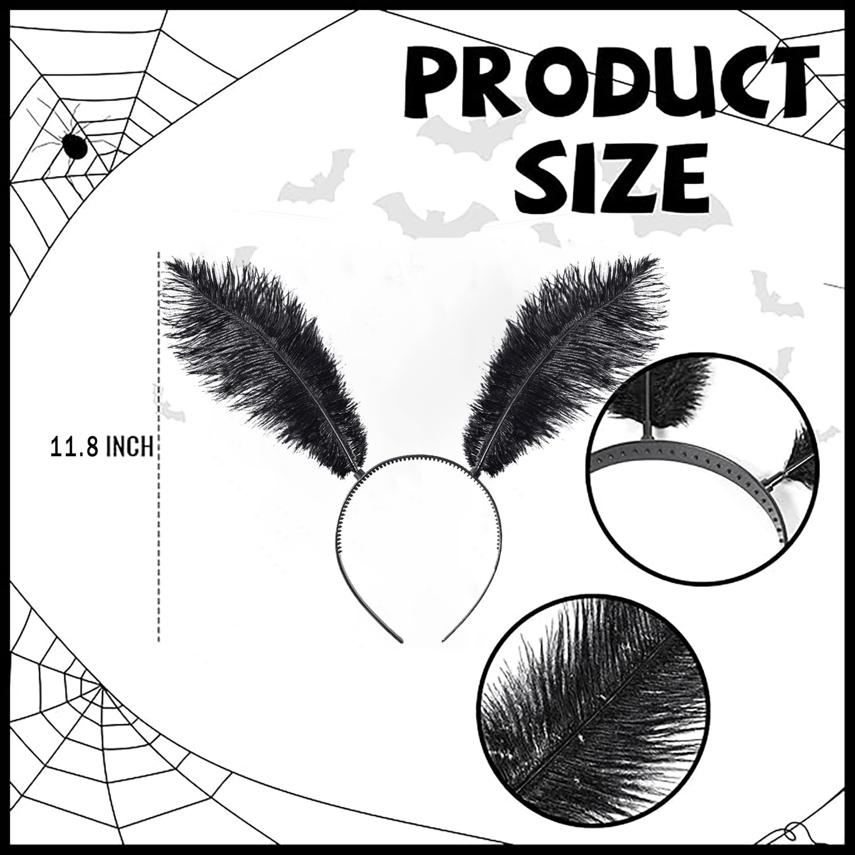 Halloween Butterfly Feather Headbands - Butterfly Antenna Hair Accessories for Women & Girls - Perfect for Halloween Parties, Cosplay, Costume Events & Themed Celebrations