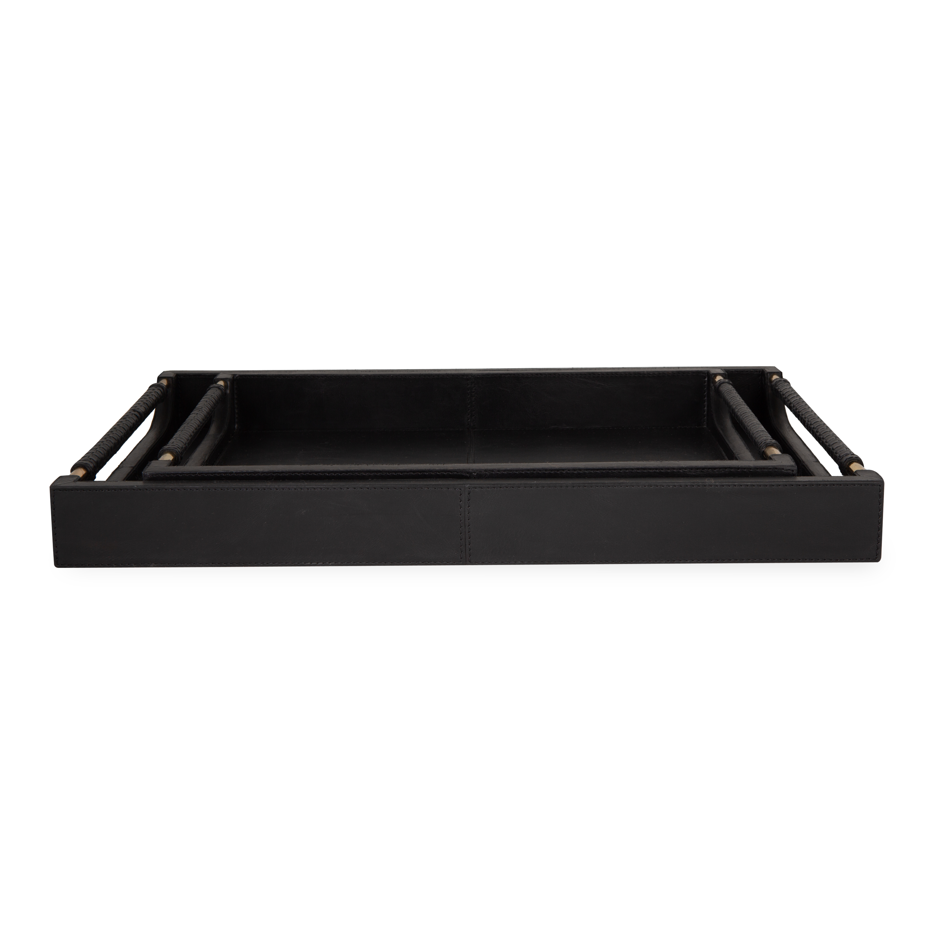 Lenora Genuine Leather Serving Tray - Elegant Home Decor for Dining, Coffee Table, Vanity & Office Organization | Perfect for Entertaining, Jewelry Display & Desk Accessories
