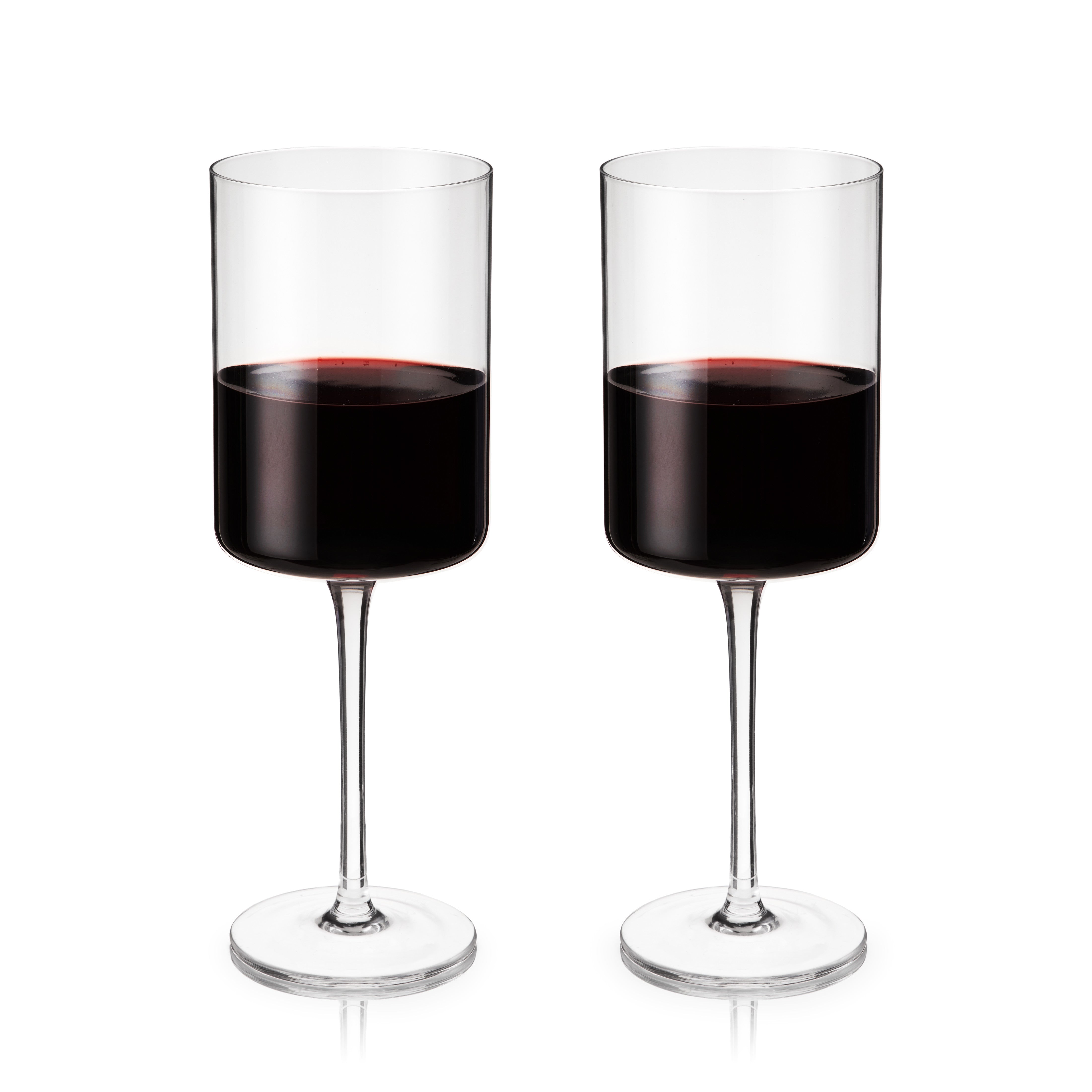 Premium Laurel Crystal Red Wine Glasses Set of 2 - Elegant Stemware for Fine Dining, Romantic Dinners & Wine Tasting Parties