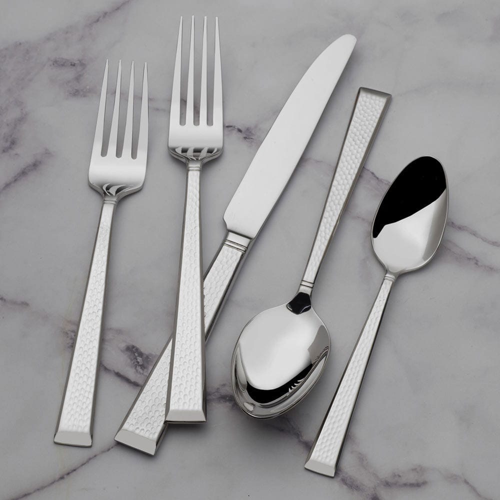 Kyler 65-Piece Stainless Steel Flatware Set - Service for 12 - Elegant Cutlery Set for Dinner Parties, Weddings & Everyday Dining