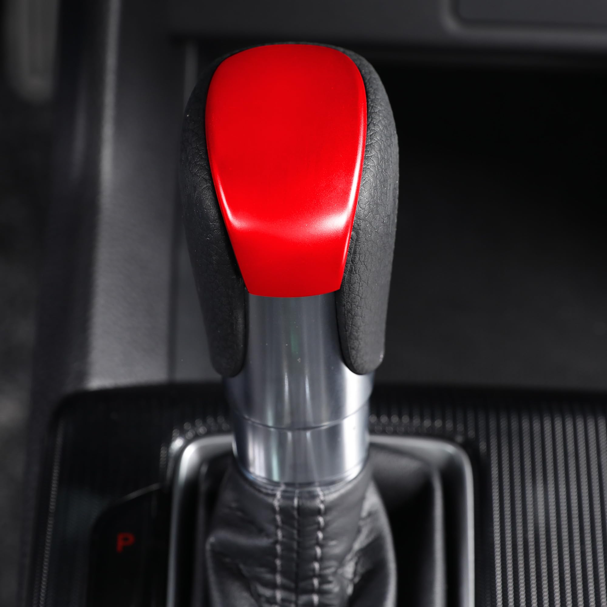 2022-2025 Honda Civic Gear Shift Knob Cover | Compatible with CRV 2023-2025 & Accord 2018-2025 | Automatic Transmission CVT Boot Protector | Red Interior Trim Cap Sticker | Perfect for Car Interior Upgrade & Protection