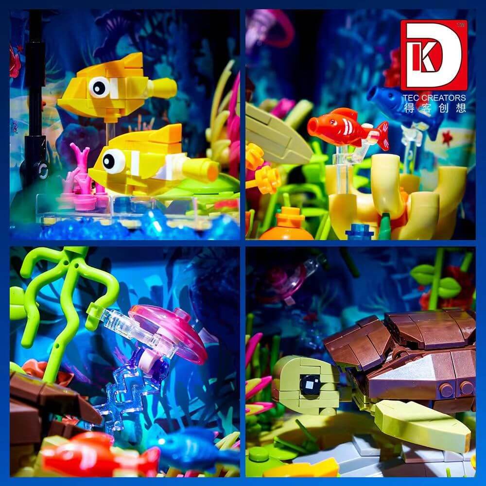 DK Underwater World Aquaria Series - Premium Fish Tank Decorations for Home & Office | Enhance Your Aquarium with Stunning Underwater Scenes