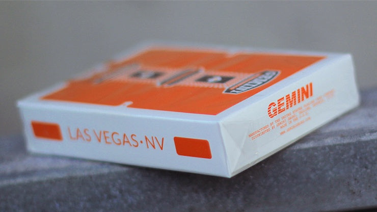 Gemini Casino Orange Playing Cards - Premium Quality Poker Cards for Casino Games, Poker Nights & Magic Tricks - Durable & Stylish Deck for Card Enthusiasts