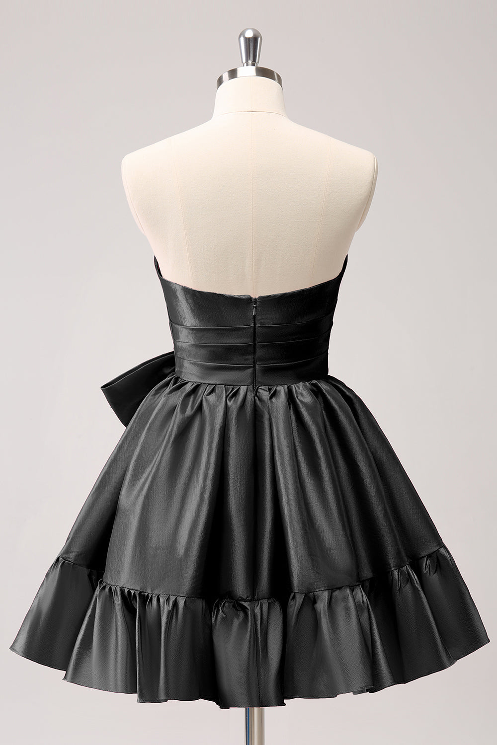 Fuchsia A-Line Strapless Ruffle Short Homecoming Dress with Bow - Perfect for Prom, Party & Special Occasions
