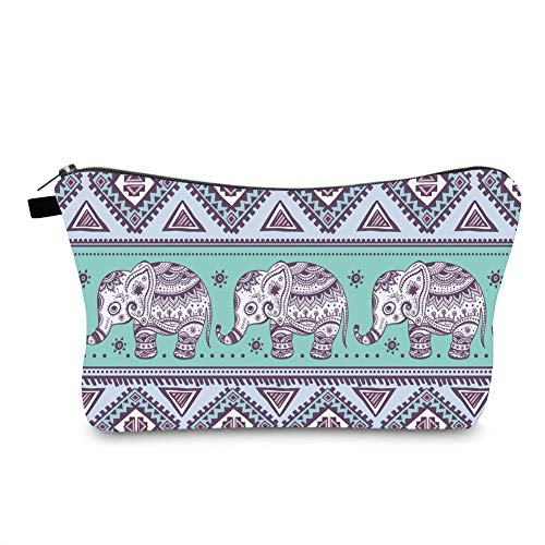 Jom Tokoy Hakuna Matata Waterproof Makeup Bag - Elephant Print Travel Cosmetic Organizer (Style 1153) | Perfect for Travel, Gym & Daily Beauty Storage
