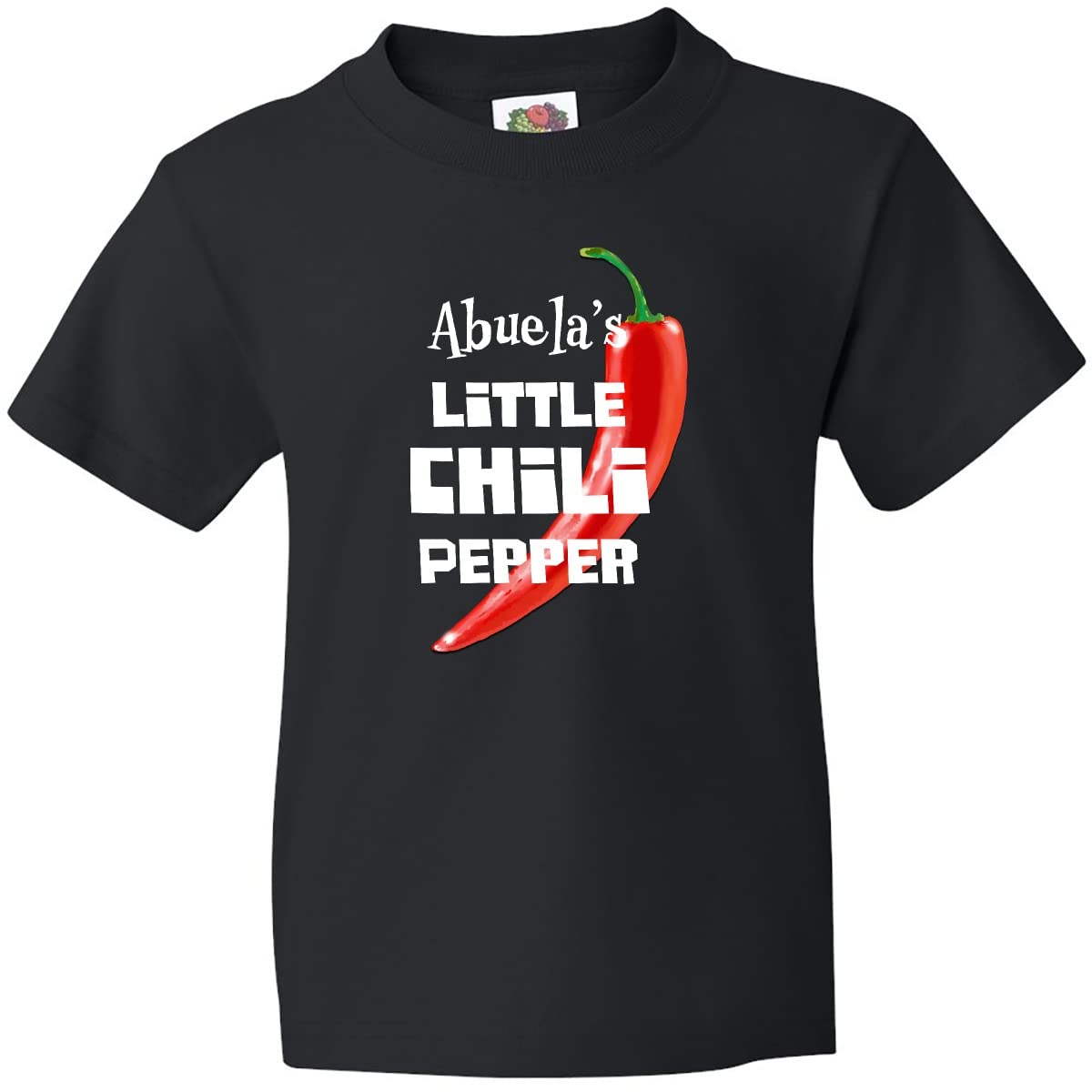 Inktastic Abuela's Little Chili Pepper Youth T-Shirt - Cute Hispanic Heritage Kids Tee for Boys & Girls - Perfect for Family Gatherings, Cultural Events & Everyday Wear