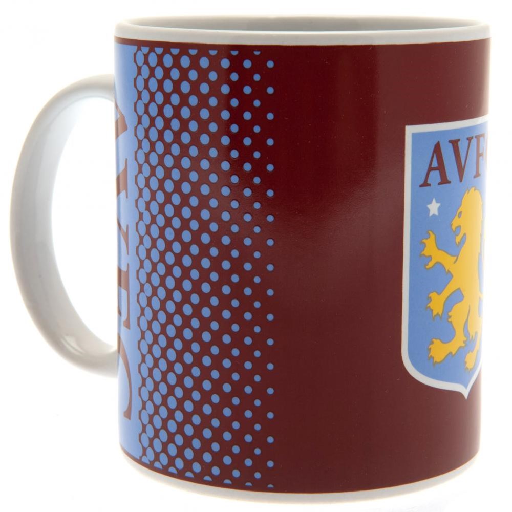 Official Aston Villa FC Ceramic Coffee Mug - Perfect for Hot & Cold Drinks, Gifts for Football Fans, Home & Office Use