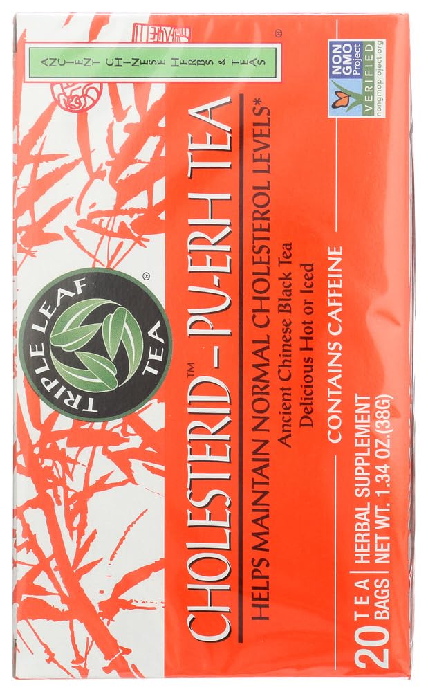 Triple Leaf Tea Cholesterid - Herbal Tea for Cholesterol Support - 20 Tea Bags (Pack of 6) - Natural Heart Health Supplement for Daily Wellness & Detox