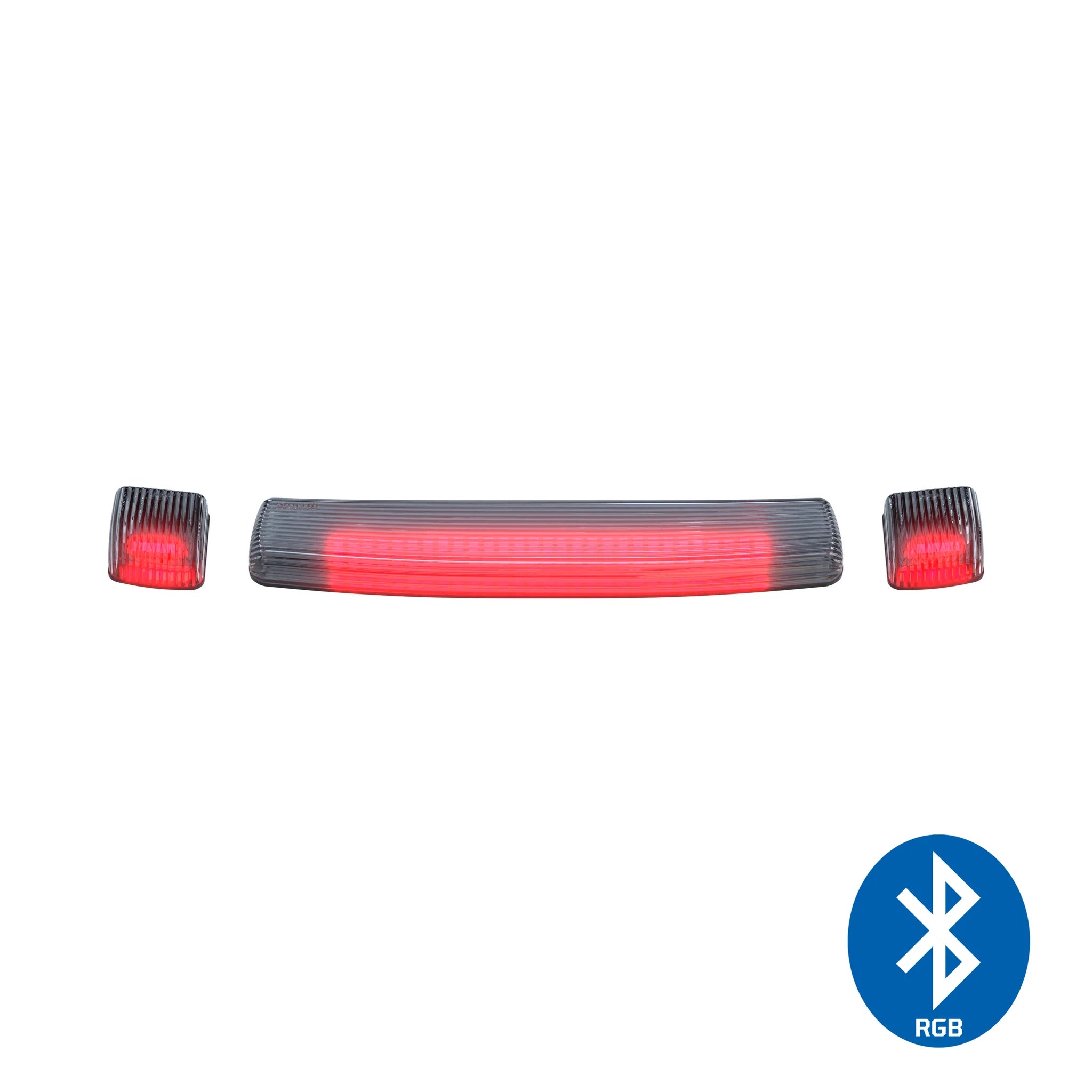 GMC & Chevy 15-19 (3rd Gen) Heavy Duty Clear Cab Roof Light Lens with RGB High Power LEDs - 3 Piece Set for Off-Road Trucks & Emergency Vehicles - Perfect for Night Driving & Work Site Visibility