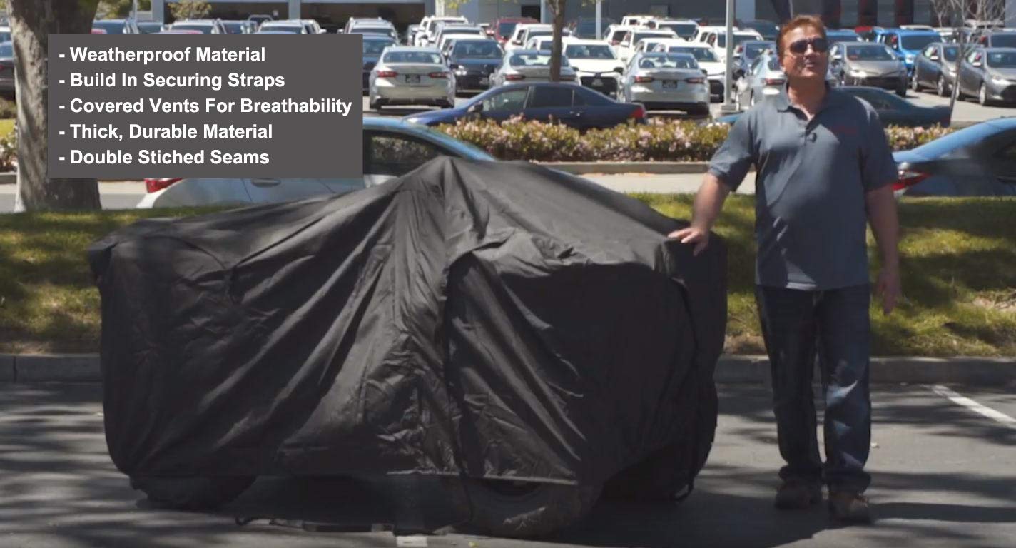 Weatherproof UTV Cover for Polaris Ranger XP 800 (2011 Model) - Heavy Duty Waterproof, UV Resistant, Snow Protection with Reinforced Straps & Storage Bag - Perfect for Outdoor Storage, Trailering, and Indoor Protection