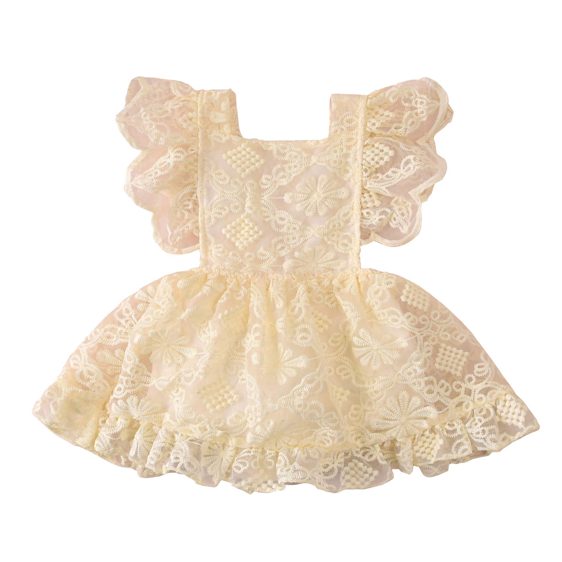 Baby Girl Lace Princess Dress - White Tulle Party Wedding Summer Outfit for Special Occasions & Photo Shoots