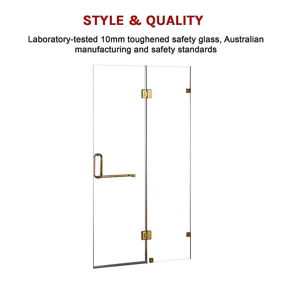 10mm Frameless Shower Screen 110x200cm - Wall to Wall Bathroom Glass Panel by Della Francesca | Modern Waterproof Enclosure for Walk-in Showers & Bathroom Renovations