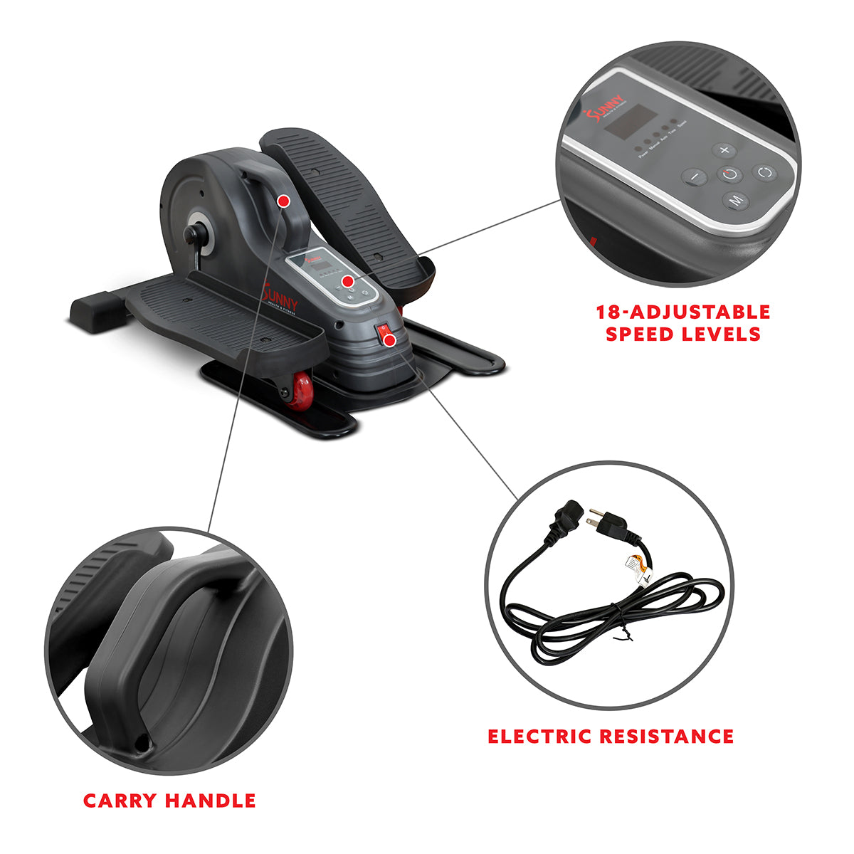 SitFit Electric Motorized Under Desk Elliptical Machine - Quiet Mini Exercise Bike for Office & Home Workouts - Perfect for Small Spaces & Sedentary Lifestyle