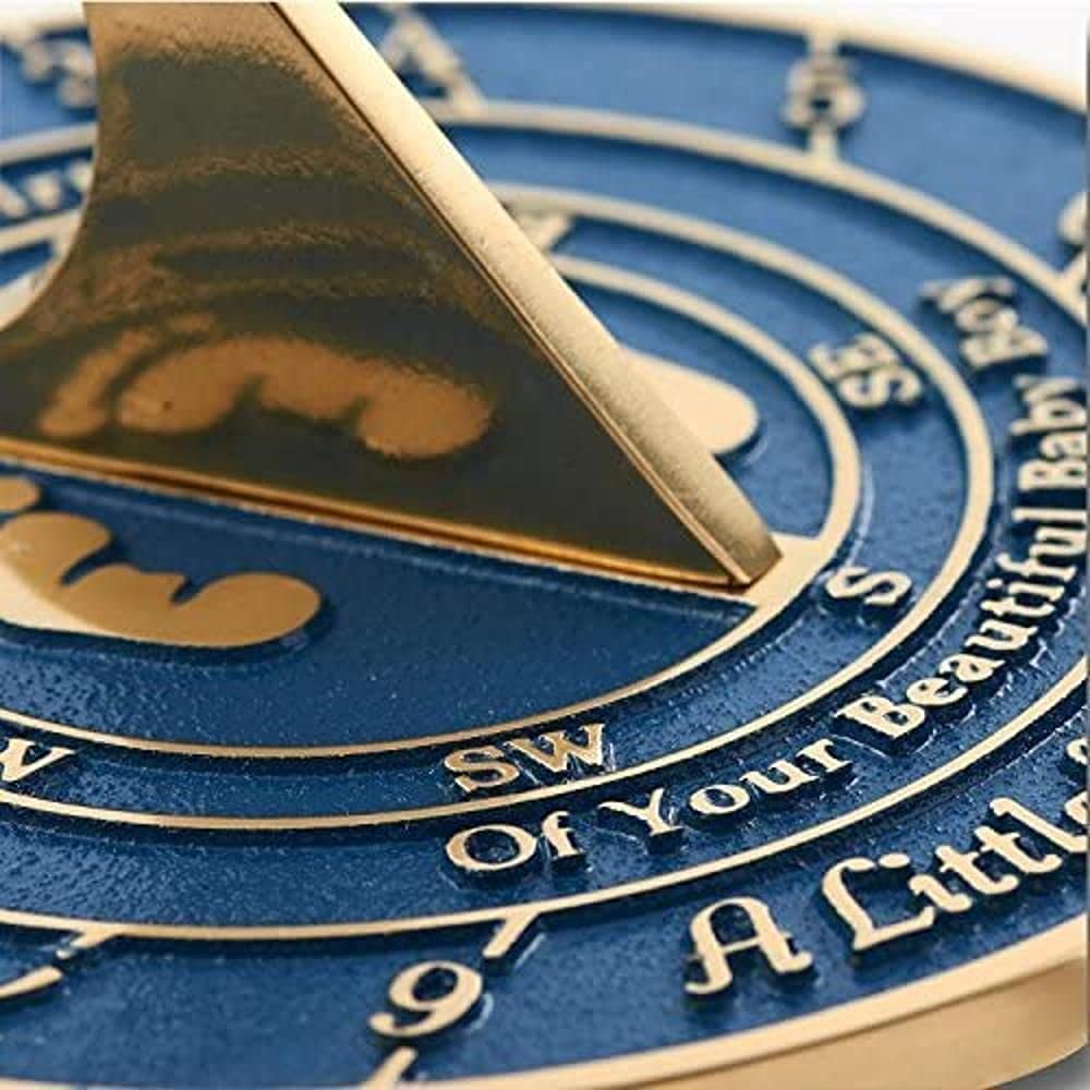 NauticalMart Baby Birthday Sundial Gift - Unique Keepsake for 1st Birthday, Christening, Baby Shower | Perfect Nursery Decor & Timepiece for Newborns