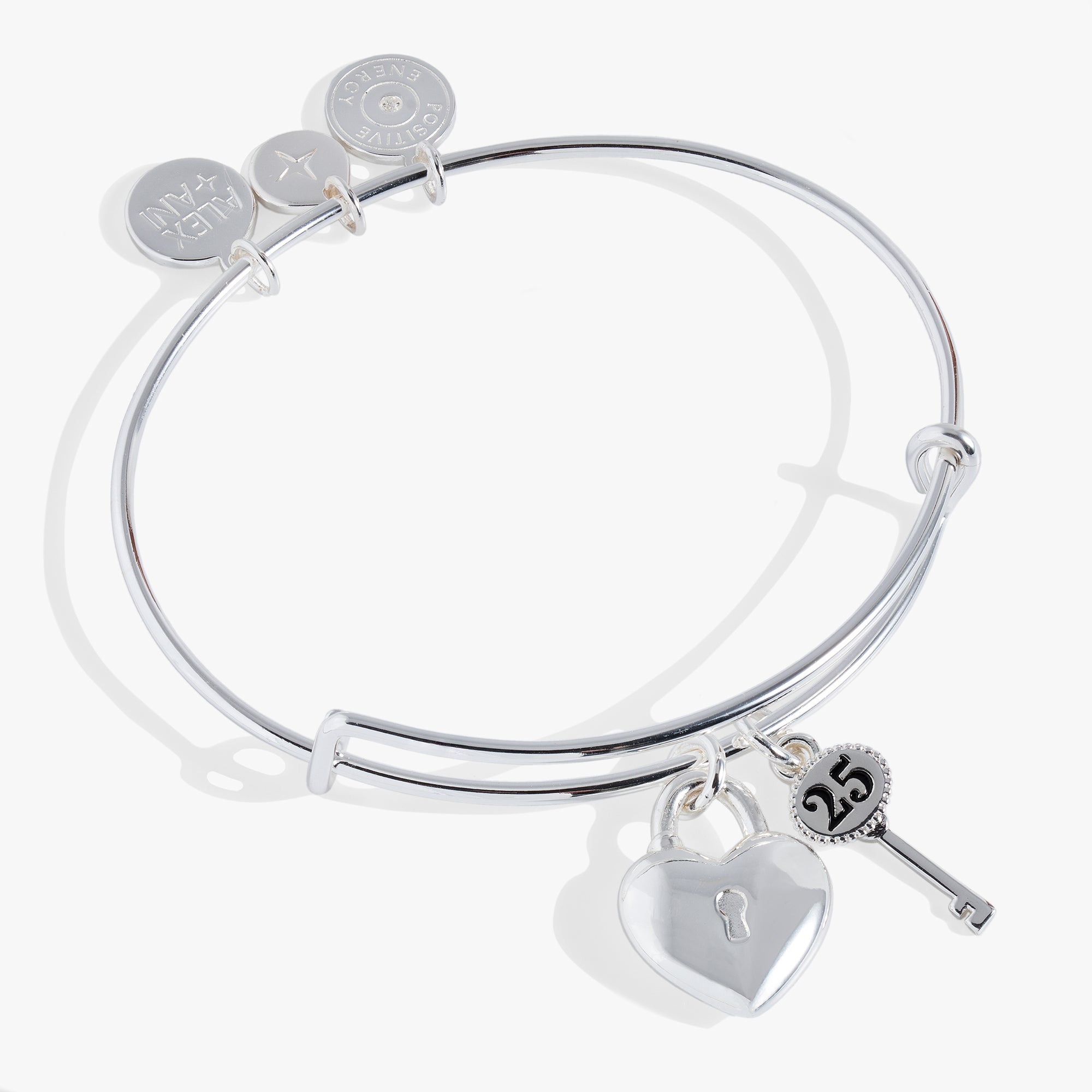 25th Anniversary Bangle Bracelet - Elegant Silver & Gold Plated Jewelry Gift for Women - Perfect for Anniversaries, Birthdays & Special Occasions