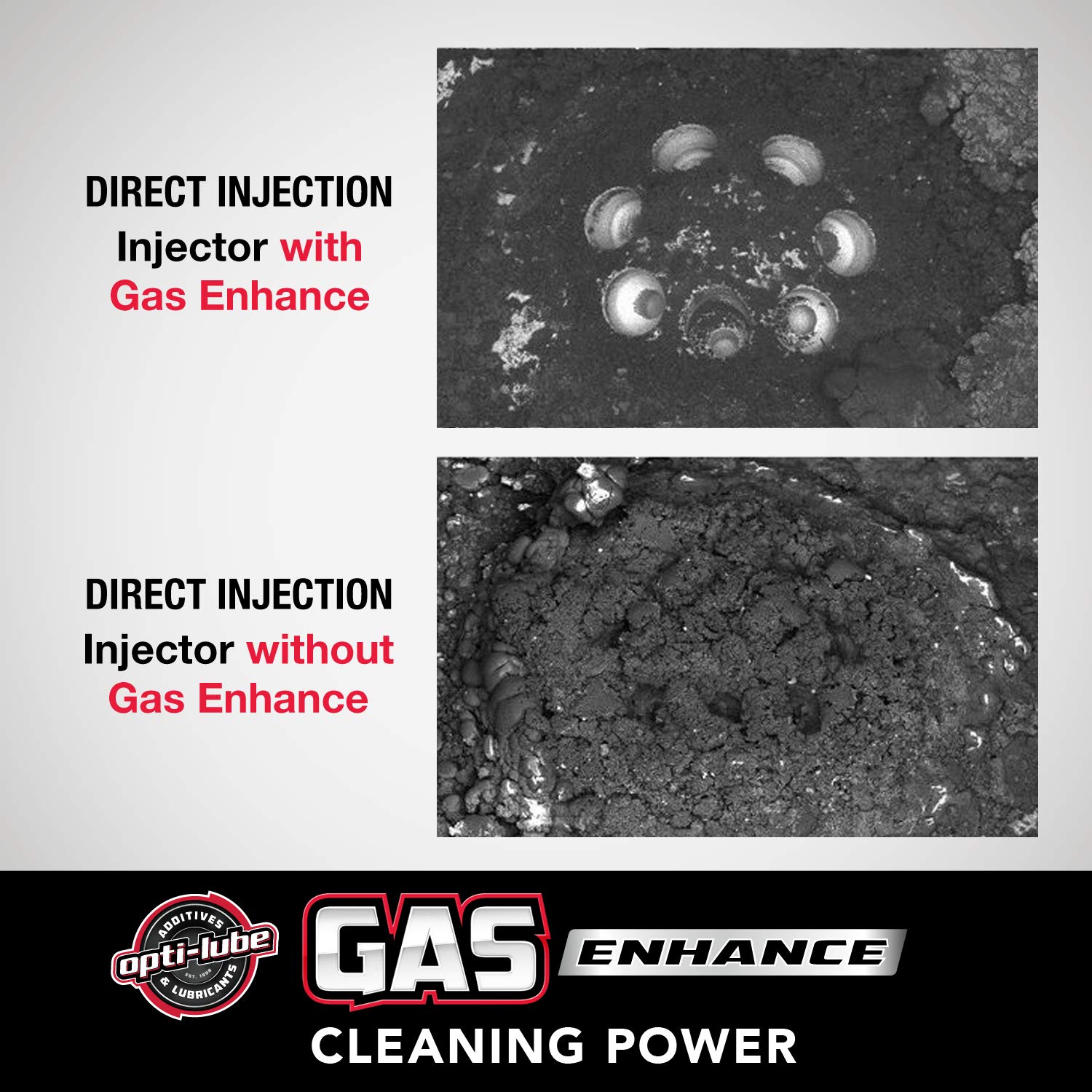 Opti-Lube Gas Enhance Fuel Additive - 8oz Bottles (4 Pack) | Improves Engine Performance & Fuel Efficiency | Ideal for Cars, Trucks & Motorcycles