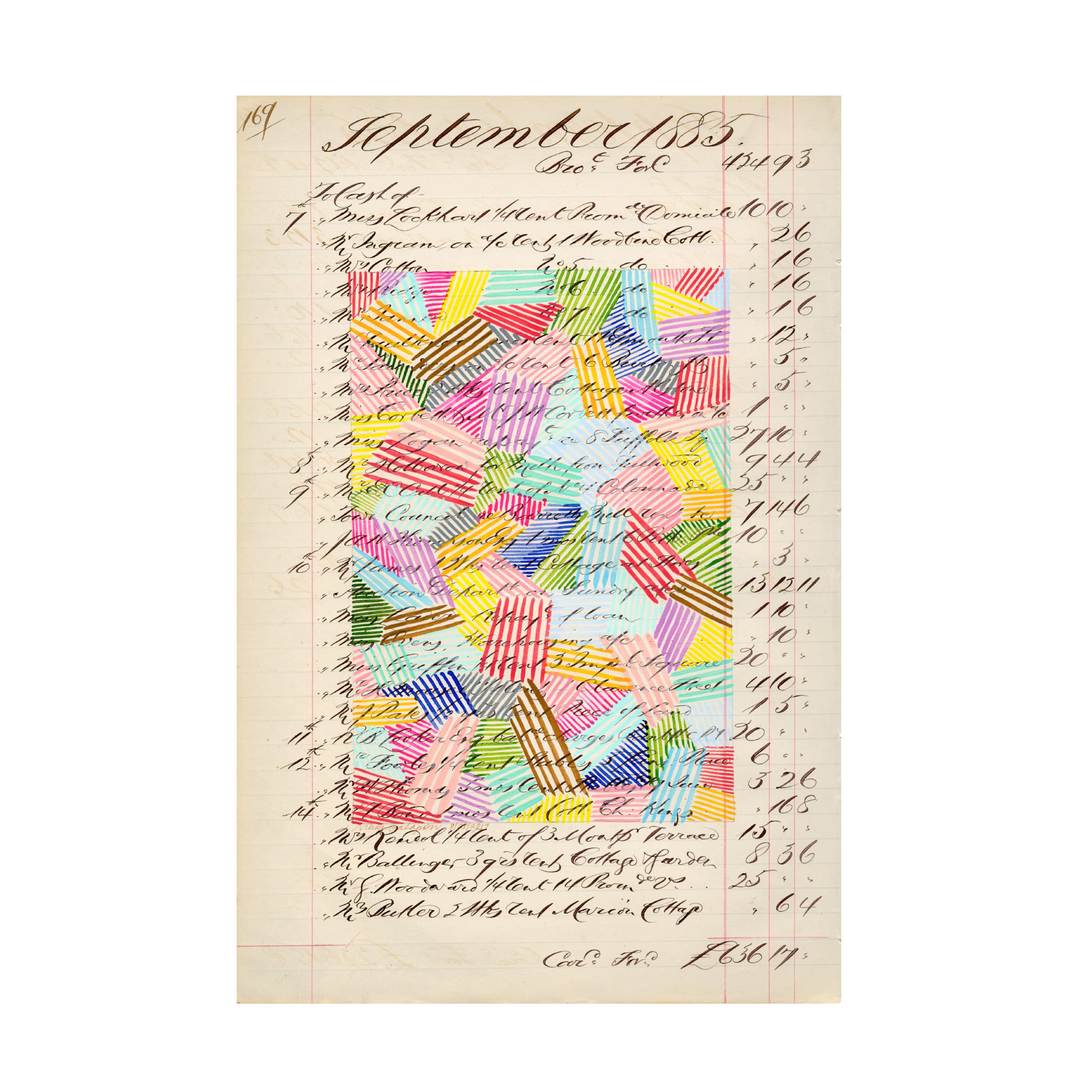 Nikki Galapon 'Journal Sketches XVII' Canvas Wall Art Print - Modern Abstract Painting for Living Room, Bedroom & Office Decor
