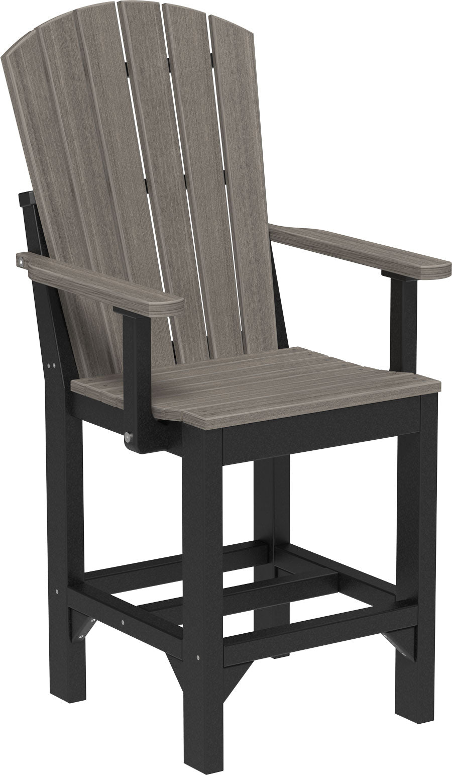 Premium Adirondack Arm Chair - Counter Height Bar Stool for Outdoor & Indoor Use - Perfect for Patio, Deck, Poolside, and Garden Relaxation