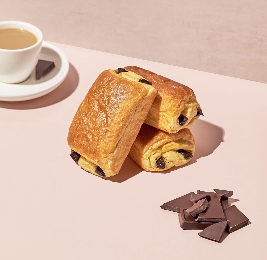 Bakerly Chocolate Croissants with Real Chocolate - Non-GMO, No Artificial Flavors or Colors - 12 Pack (2 x 6 Count) - Perfect for Breakfast, Brunch & Coffee Time