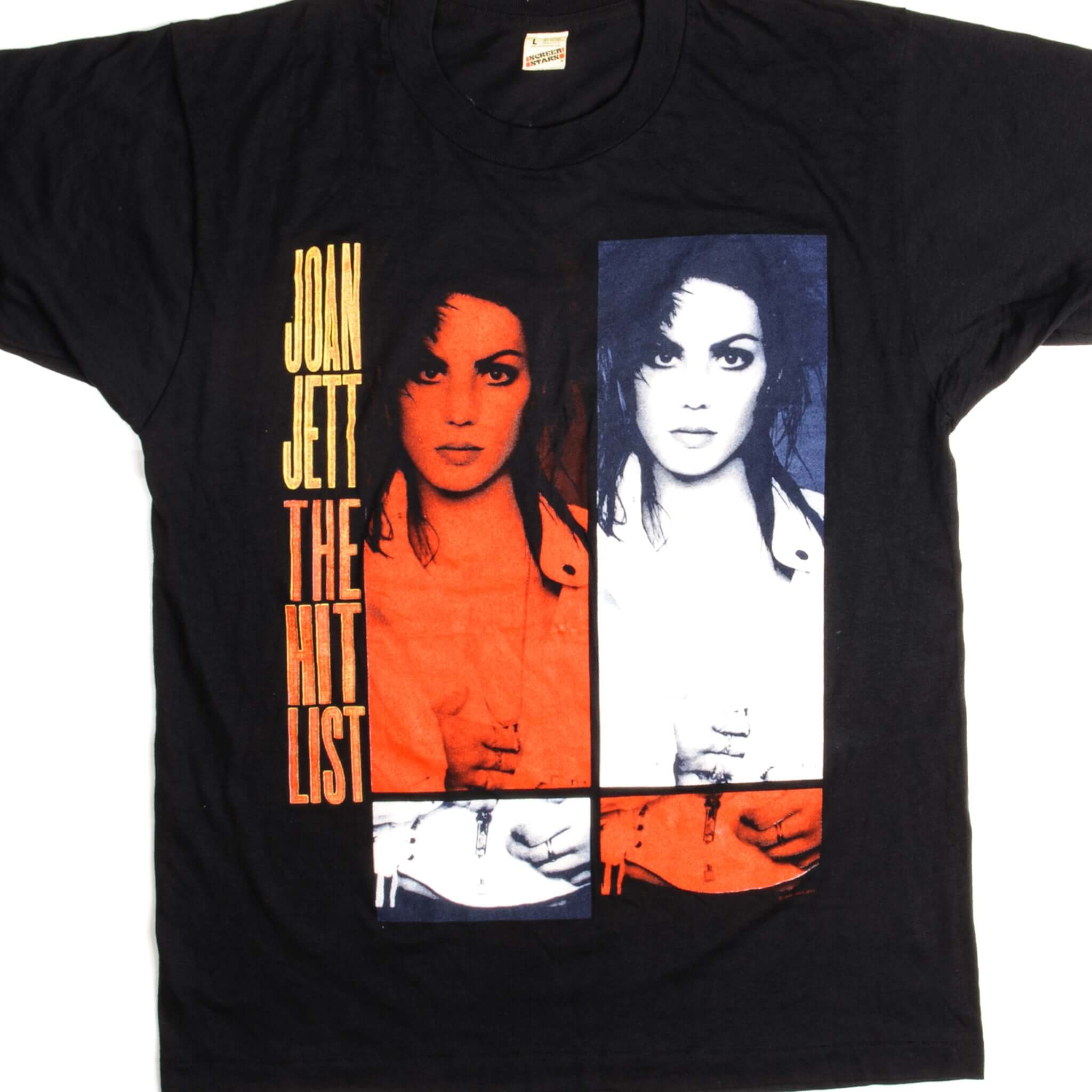 Vintage Joan Jett The Hit List Tour 1990s Retro T-Shirt - Medium Size, Made in USA - Perfect for Concerts, Music Festivals & Rock Fans