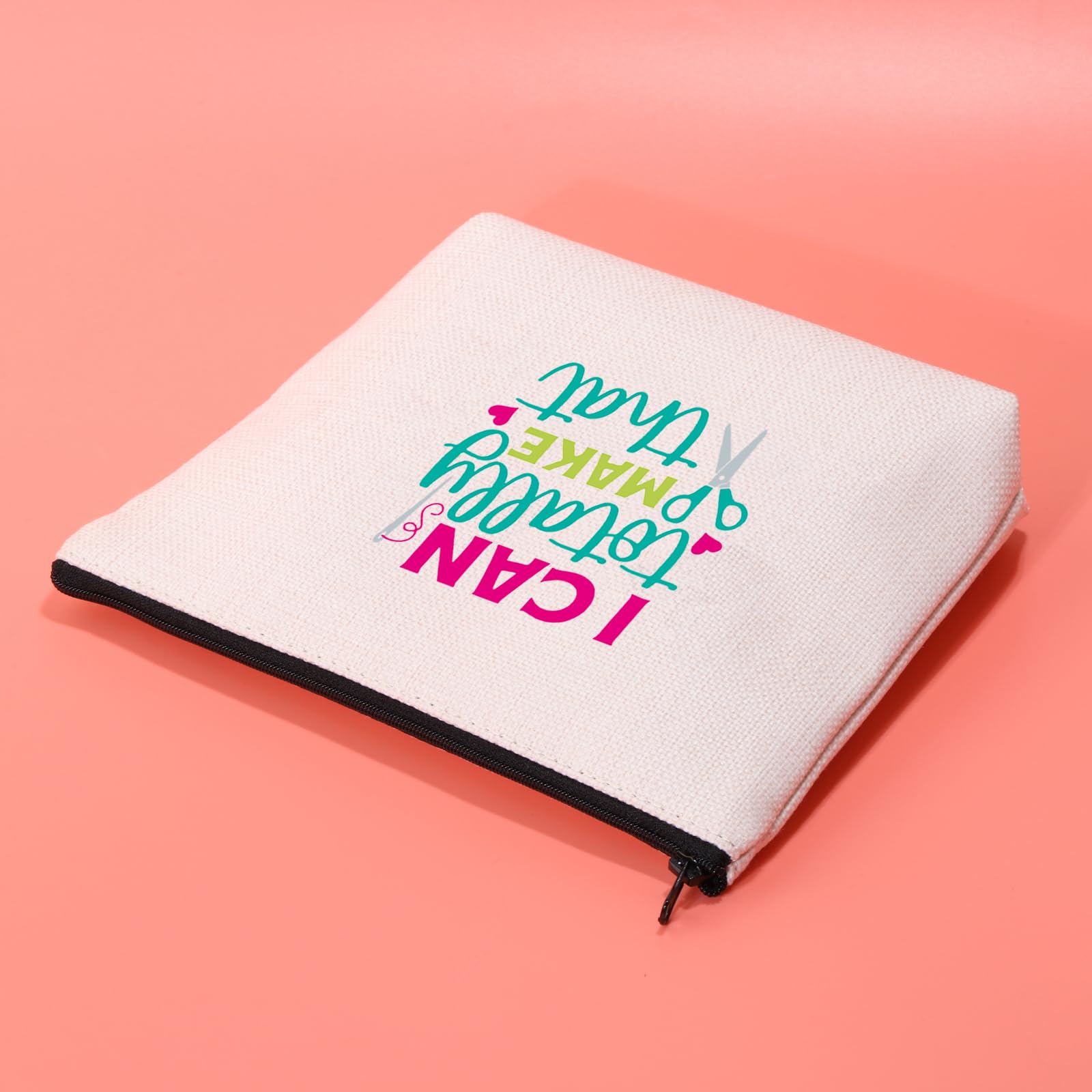 Funny Crafter Gift - 'I Can Totally Make That' Artistic Toiletry Bag for Knitters & Dressmakers | Makeup Organizer Pouch | Perfect for DIY Projects, Travel & Craft Storage