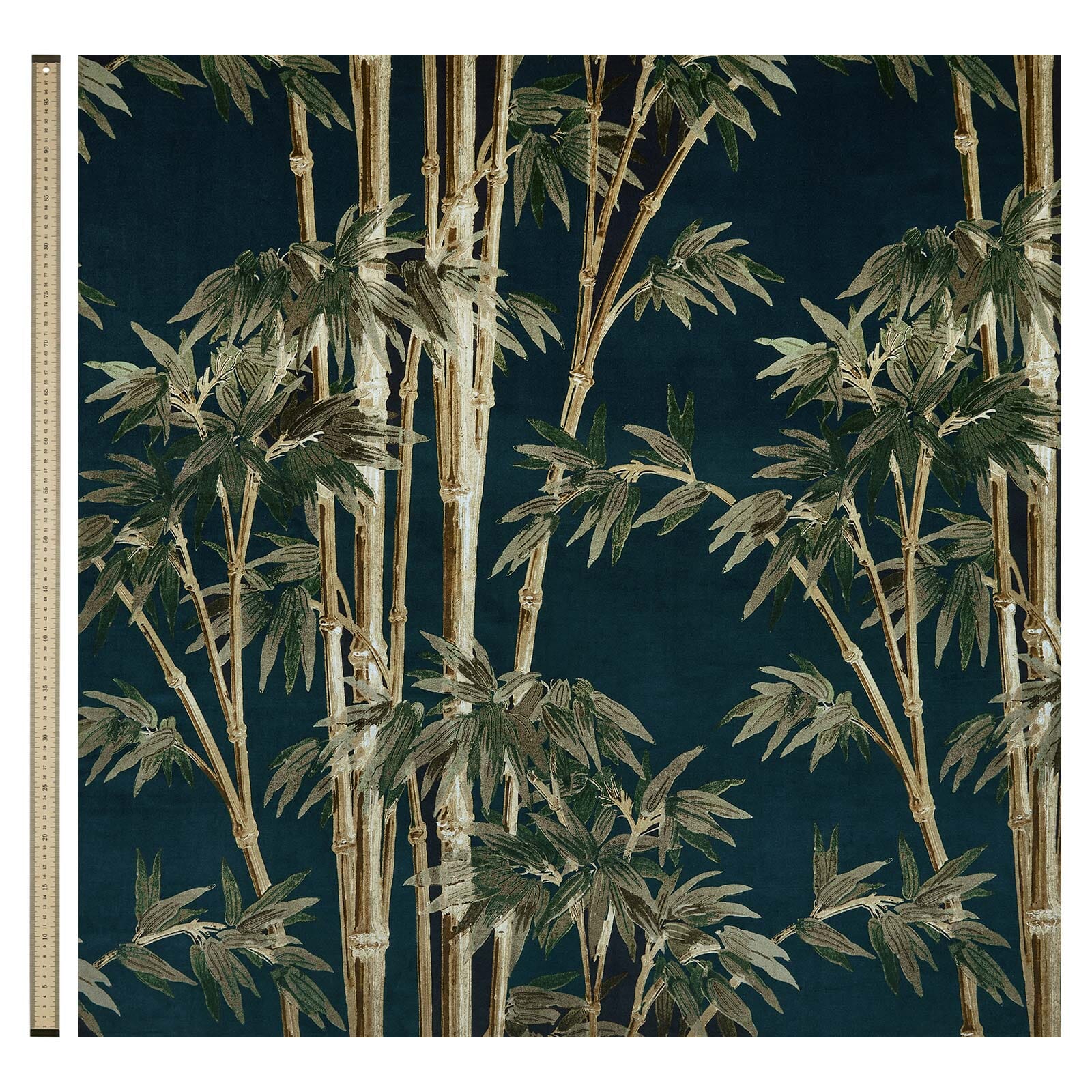 Bambusa Blackout Velvet Curtains for Bedroom - Thermal Insulated Noise Reducing Drapes in Midnight Blue - Perfect for Home Theater, Nursery & Light Control
