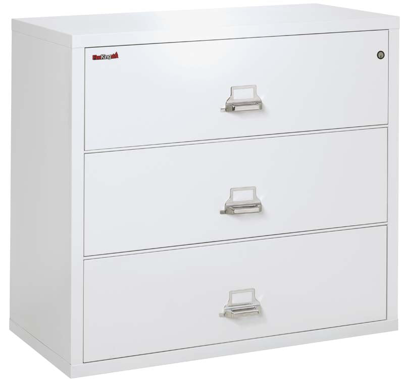 FireKing 3-Drawer 44-Inch Wide Lateral Fireproof File Cabinet - Secure Document Storage for Office & Home Use