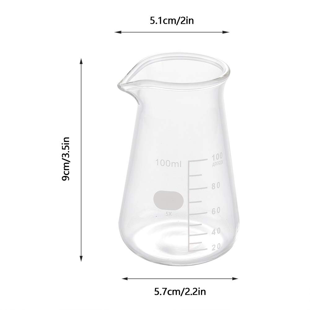 Joyzan 100ml Glass Milk Frother Cup - Heat Resistant Espresso Steaming Pitcher with Measurement Scales for Coffee, Latte & Cappuccino | Perfect for Home Baristas & Professional Coffee Shops | Ideal for Frothing Milk, Mixing Creamer & Measuring Ingredients