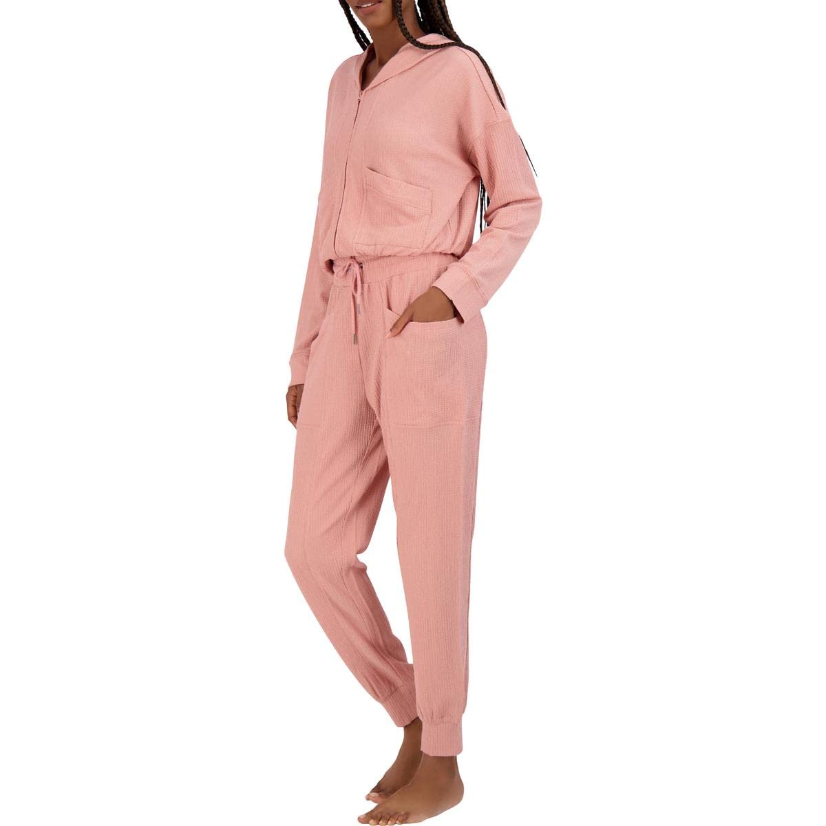 BCBGeneration Women's Waffle Knit Drawstring Jogger Pants - Soft Lounge Pants for Women, Comfortable Casual Pants for Home, Yoga, Running Errands and Relaxing