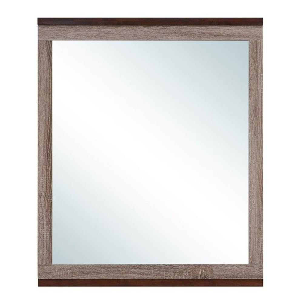 Glory Furniture Magnolia Wood Veneer Full-Length Bedroom Mirror - Gray & Brown Finish | Elegant Wall Mirror for Bedroom Decor, Dressing Area & Entryway