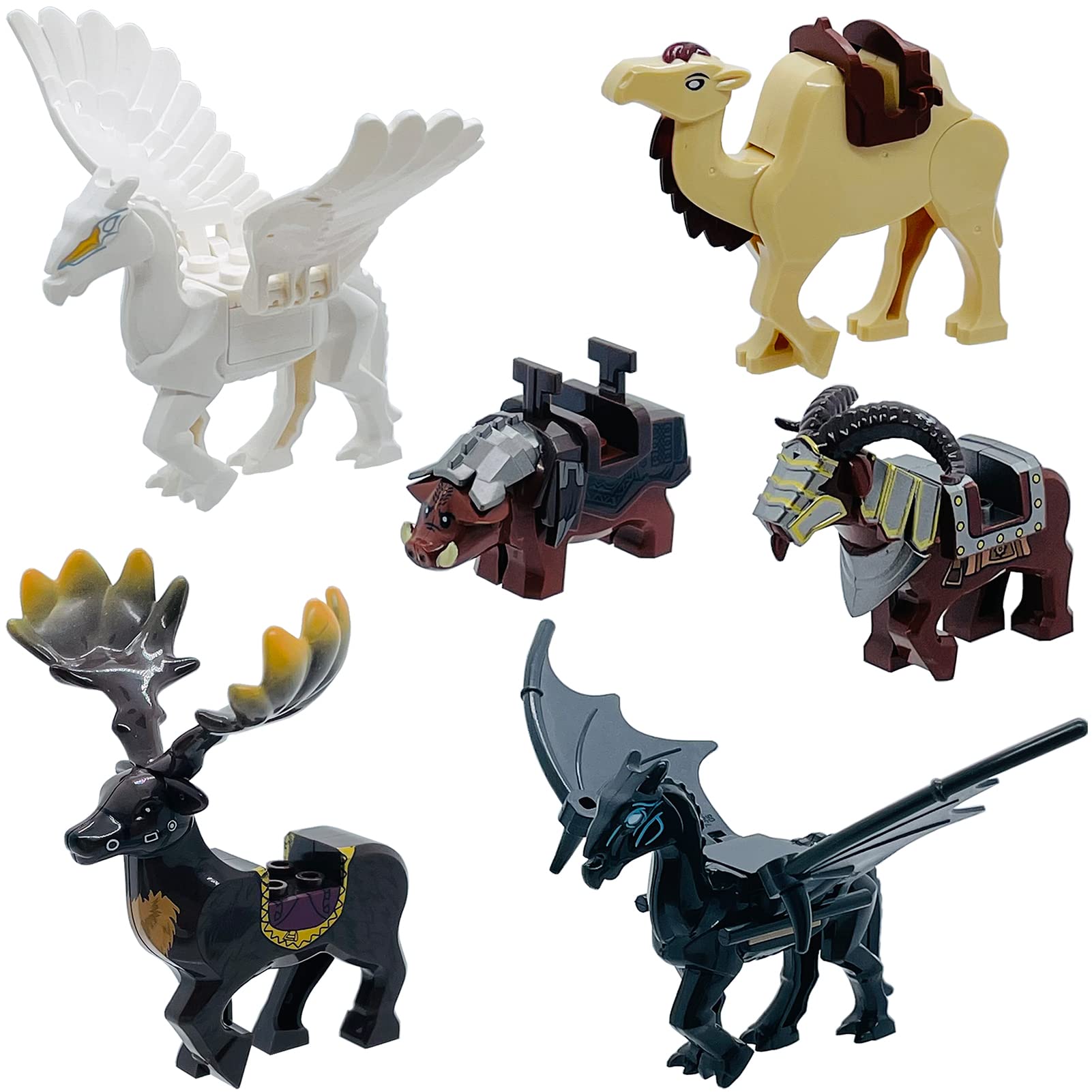 6PCS Animal Figures Building Blocks Toys - Jungle Movie Animal Model Brick Set, Educational STEM Toys for Boys & Girls Ages 6+ | Perfect for Creative Play, Birthday Gifts & Classroom Learning Activities