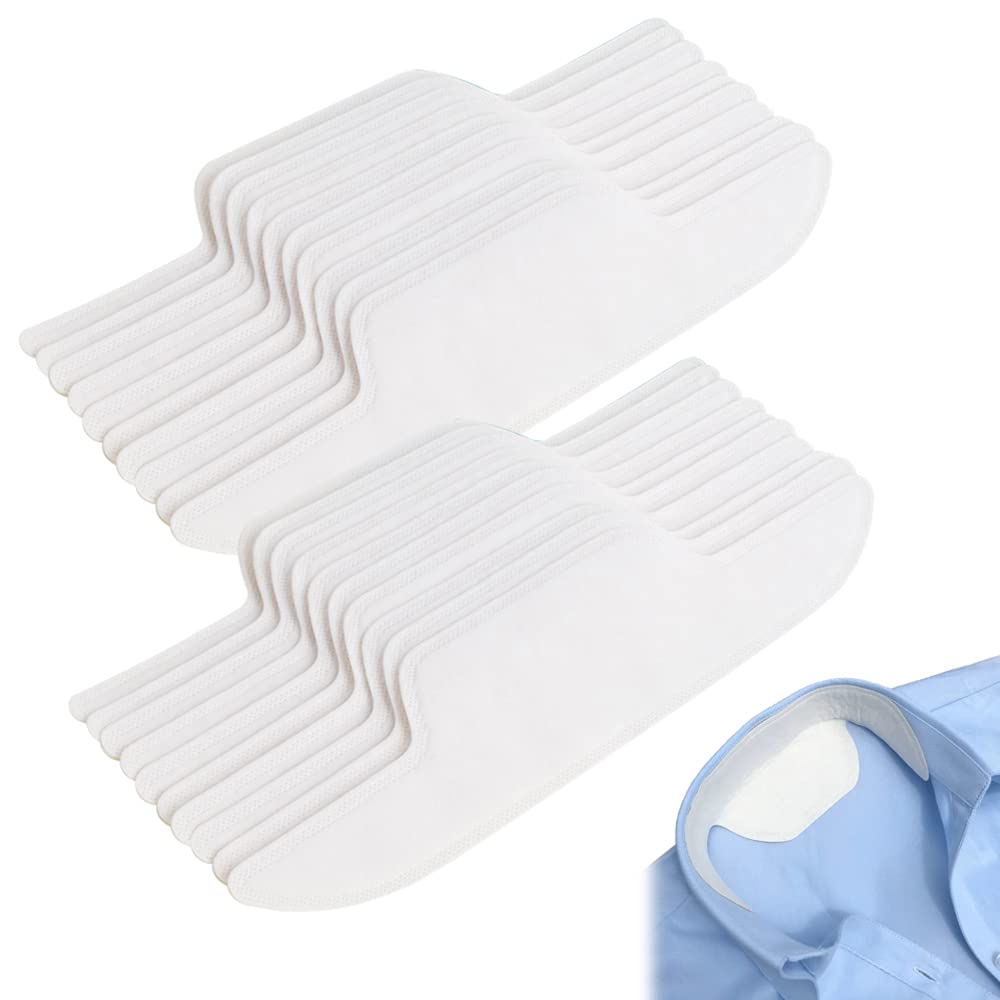 20 PCS Disposable Collar Protector Sweat Pads - Self-Adhesive Neck Sweat Pads for Men & Women | Absorbent Collar Liners to Prevent Sweat & Stains | Perfect for Work, Gym & Daily Wear