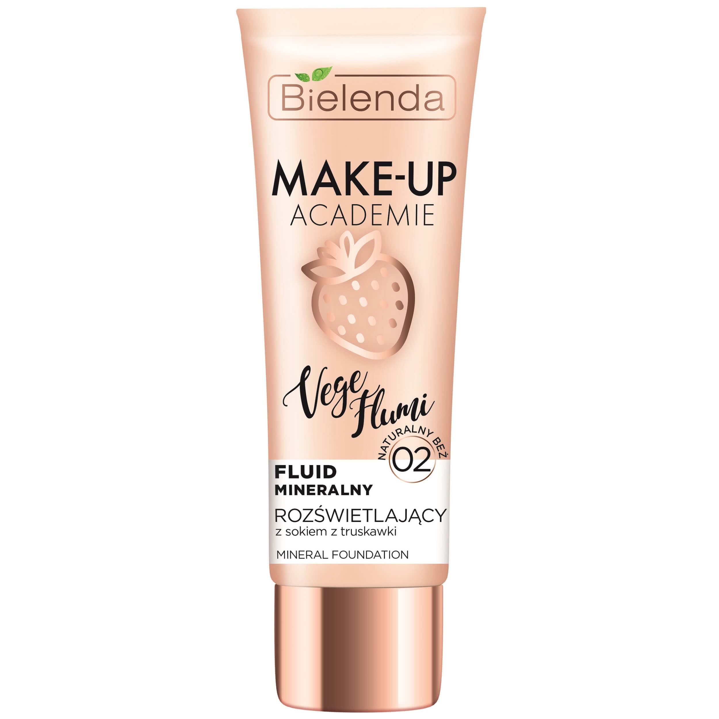 BIELENDA MAKE-UP ACADEMIE VEGE FLUMI Mineral Fluid Foundation - Natural Beige 02, 30g | Brightening, Vegan & Cruelty-Free | Perfect for Daily Wear & Natural Makeup Looks
