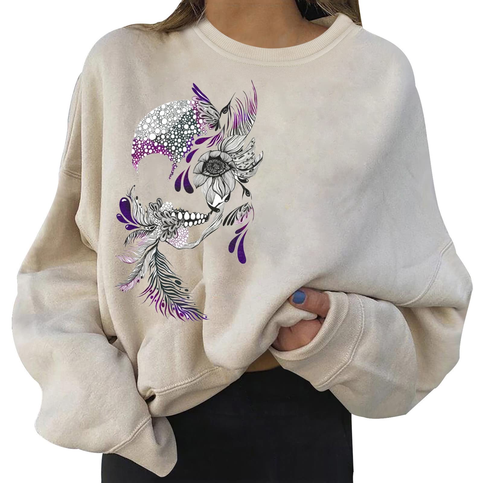 Stylish Zip-Up Hoodie for Women - Cozy Halloween & Casual Sweatshirt - Perfect for Self-Care, Lounging & Everyday Wear